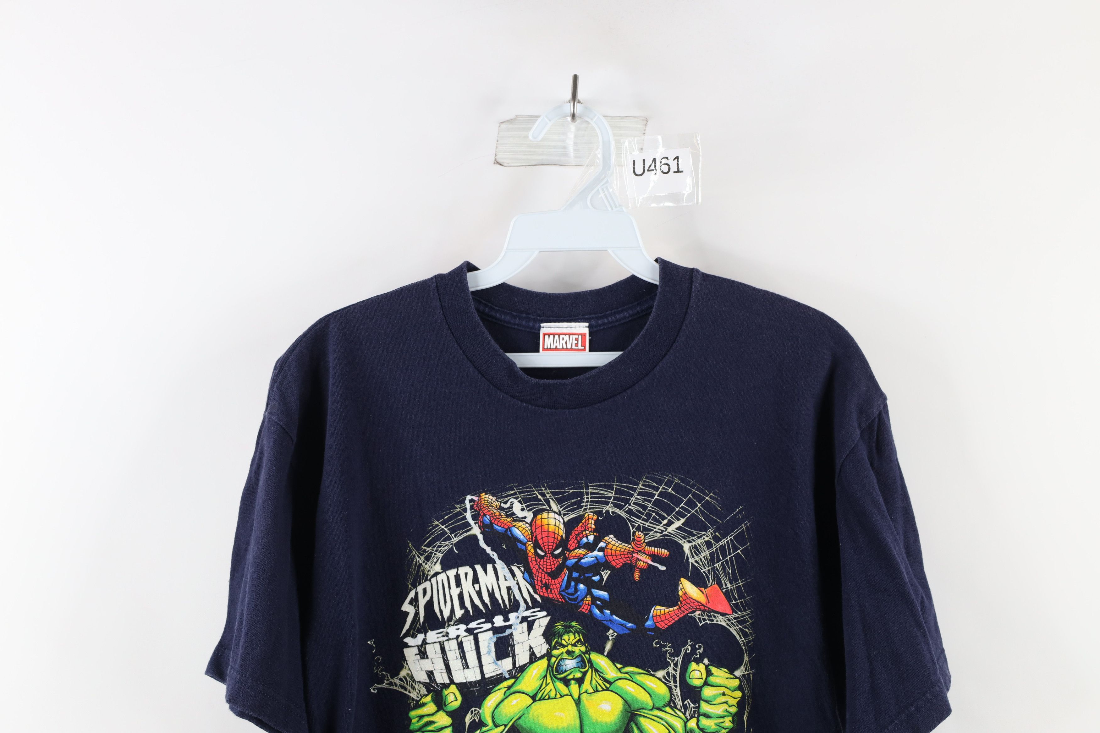 Vintage Vintage Y2K 2003 Marvel Comics Spiderman Versus Hulk T-Shirt Size US S / EU 44-46 / 1 - 2 Thumbnail