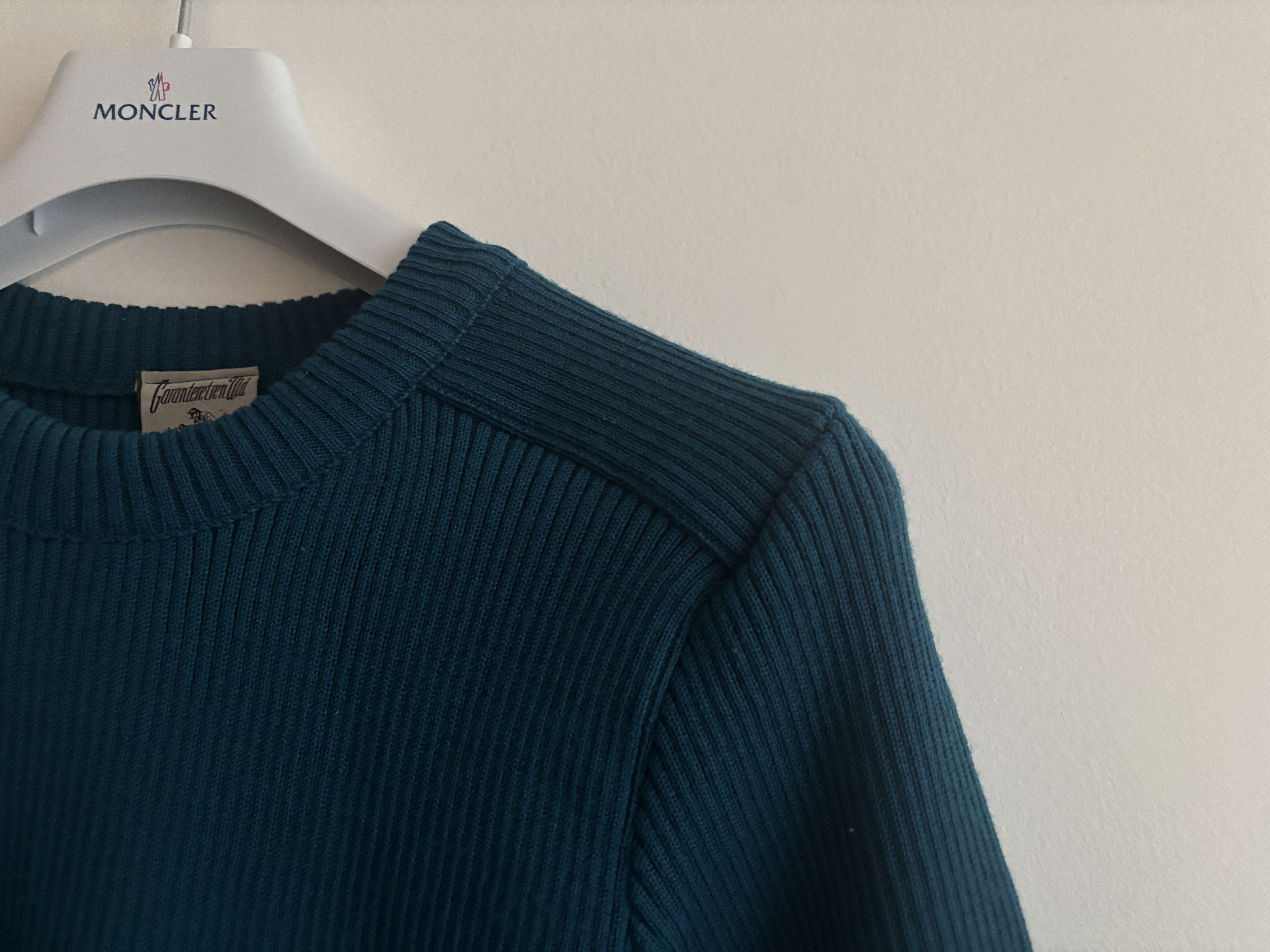 S.N.S. Herning $315 Teal Blue Fender Crew Neck Wool Sweater - Medium/Large Size US M / EU 48-50 / 2 - 2 Thumbnail