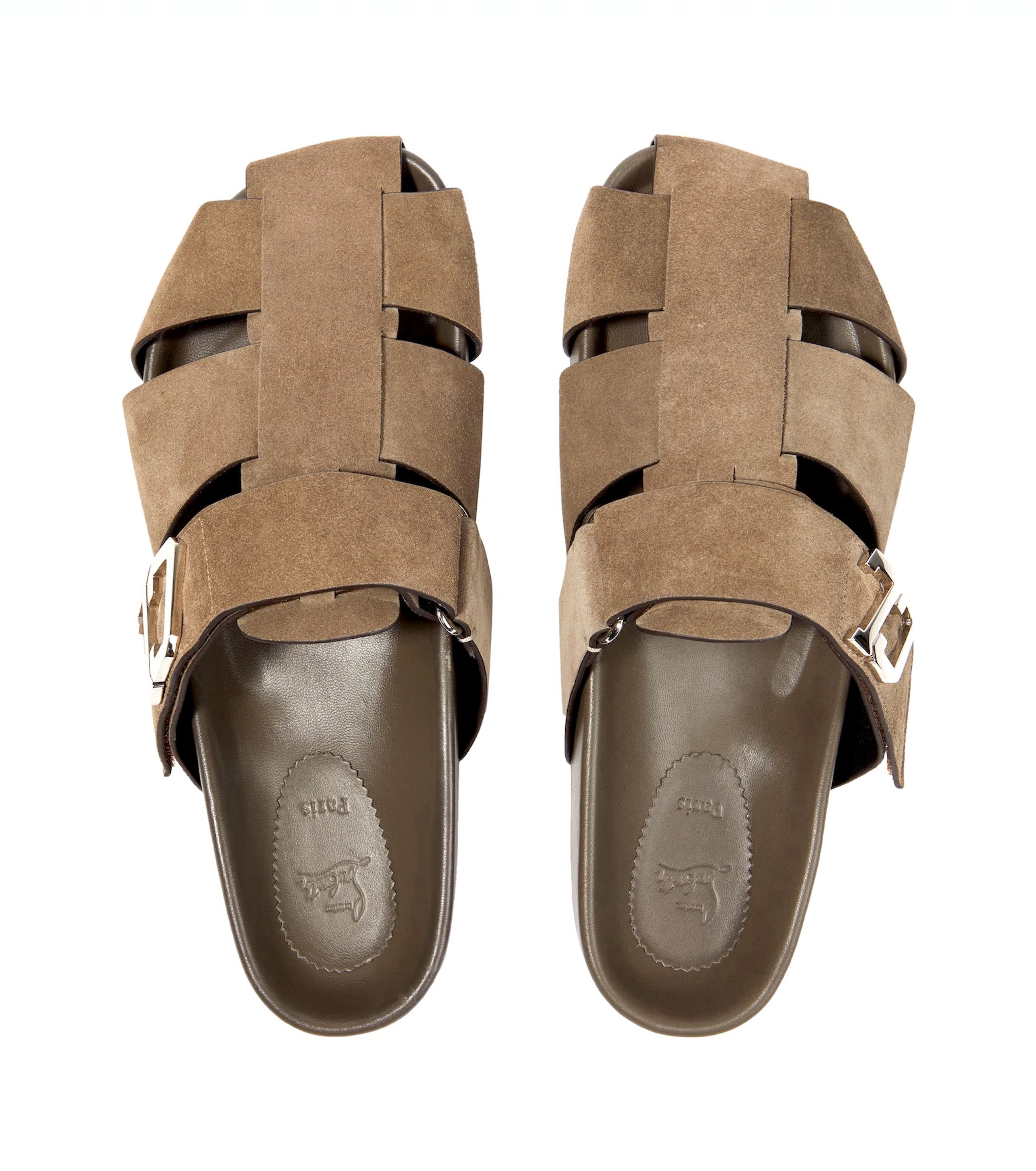 Christian Louboutin 3230329 E613 Abubizz Flat Embellished Suede Mules Size US 8 / EU 41 - 3 Thumbnail