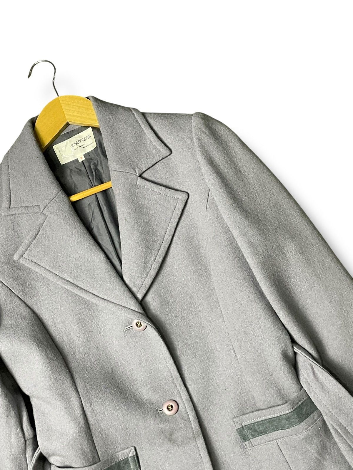 Japanese Brand × Vintage Lovely Queen Brand Wool Belted Coat (66) Size XXS / US 00 / IT 34 - 2 Thumbnail