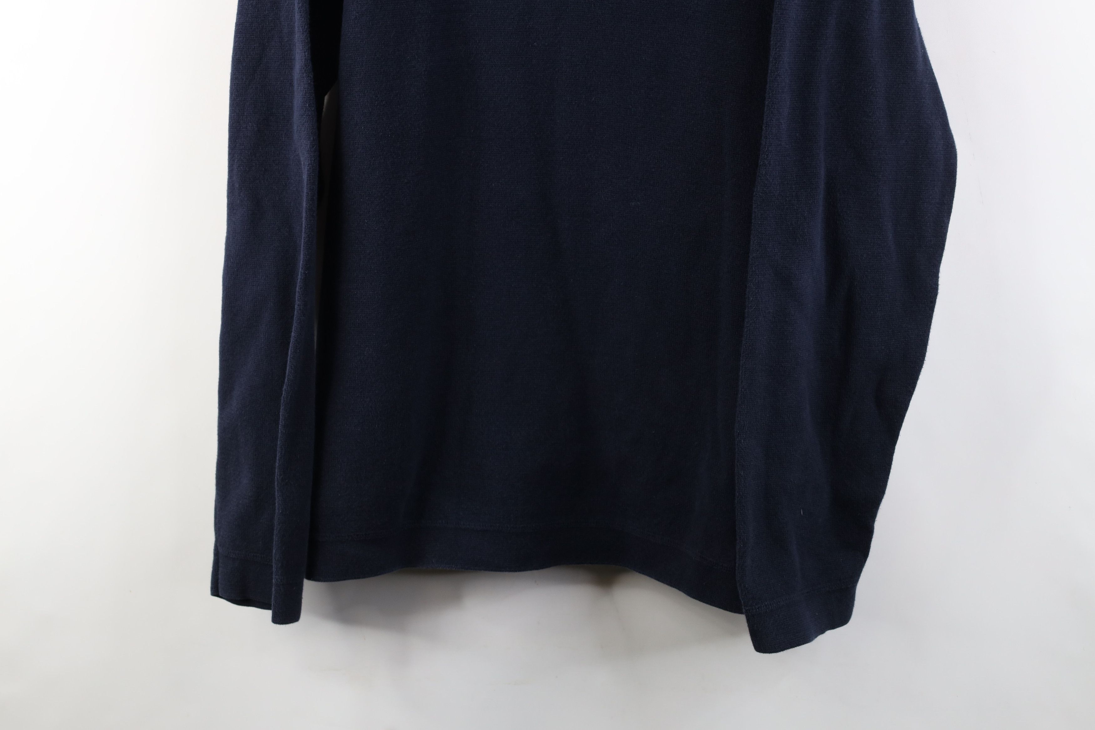 Eddie Bauer Vintage 90s Eddie Bauer Heavyweight Thermal Knit Rugby Blue Size US XL / EU 56 / 4 - 3 Thumbnail
