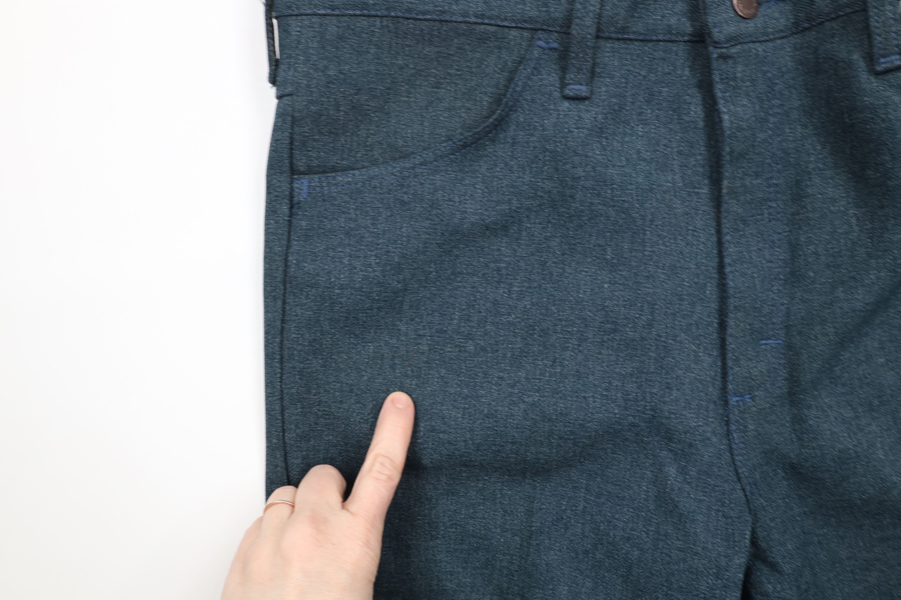 Vintage × Wrangler Vintage 90s Wrangler Flared Knit Chino Pants Blue USA Size US 36 / EU 52 - 5 Thumbnail