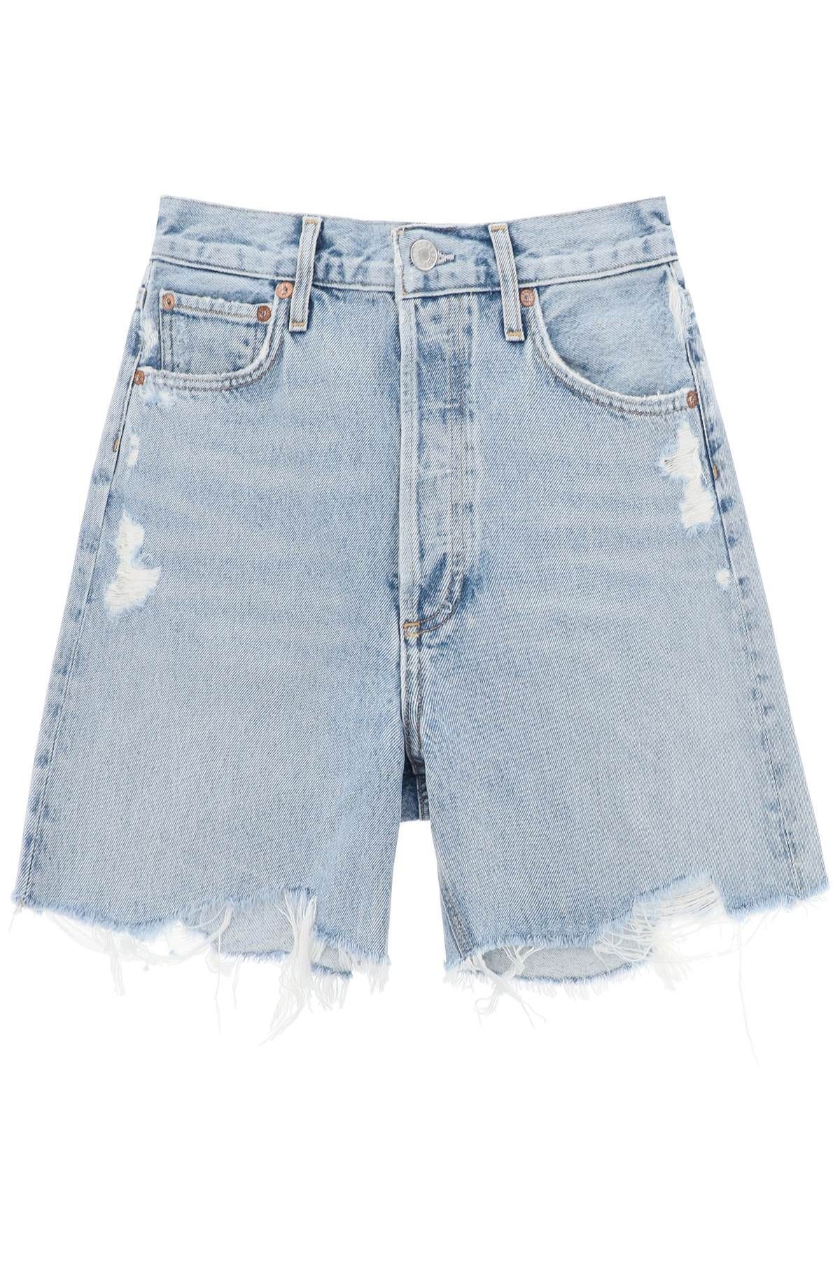 image of Agolde O1S22I1N1123 Stella Denim Short In Light Blue, Women's (Size 26)