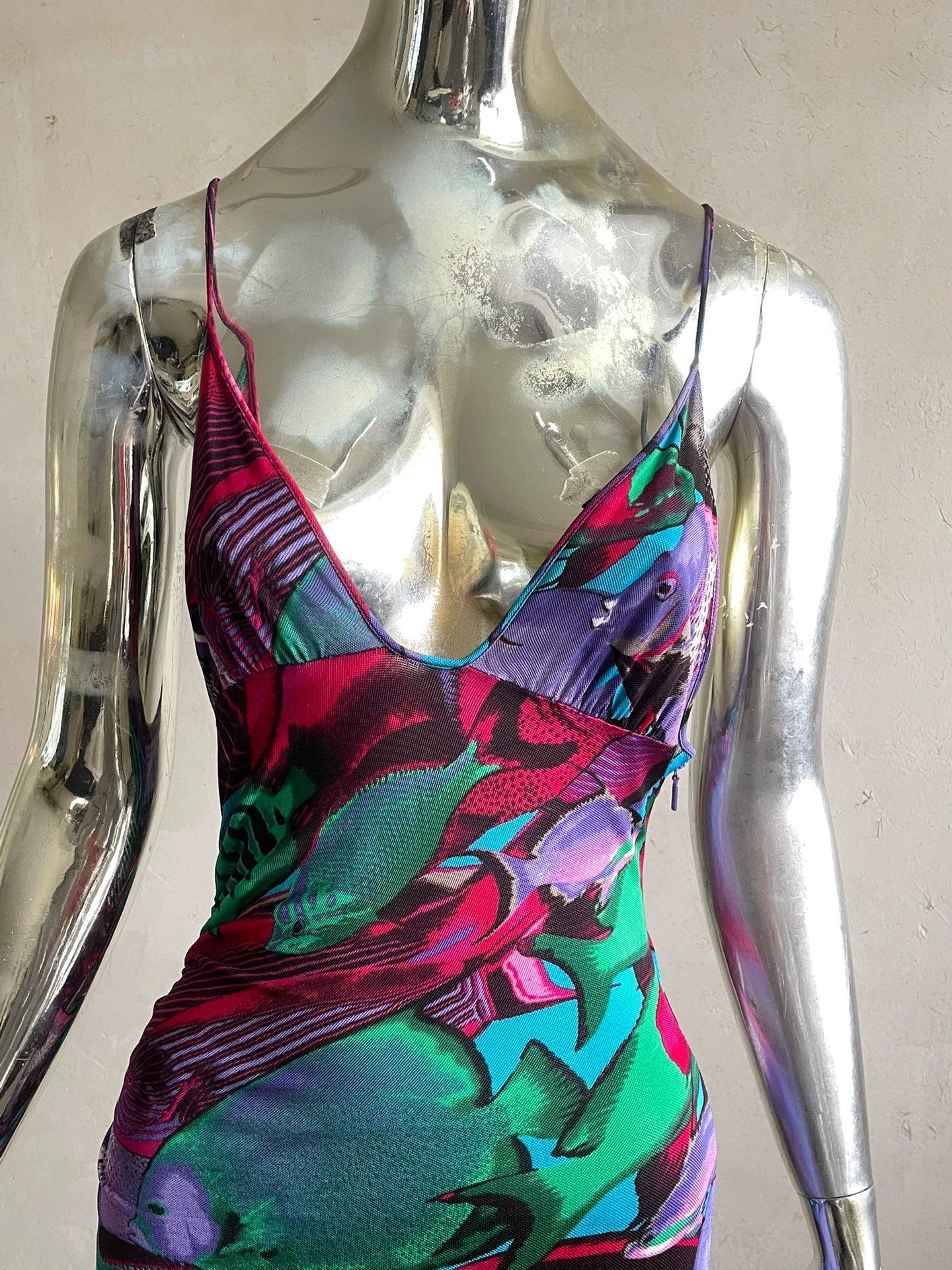 Versus VERSUS Vintage Tropical Fish Strapless Dress Size M / US 6-8 / IT 42-44 - 4 Thumbnail