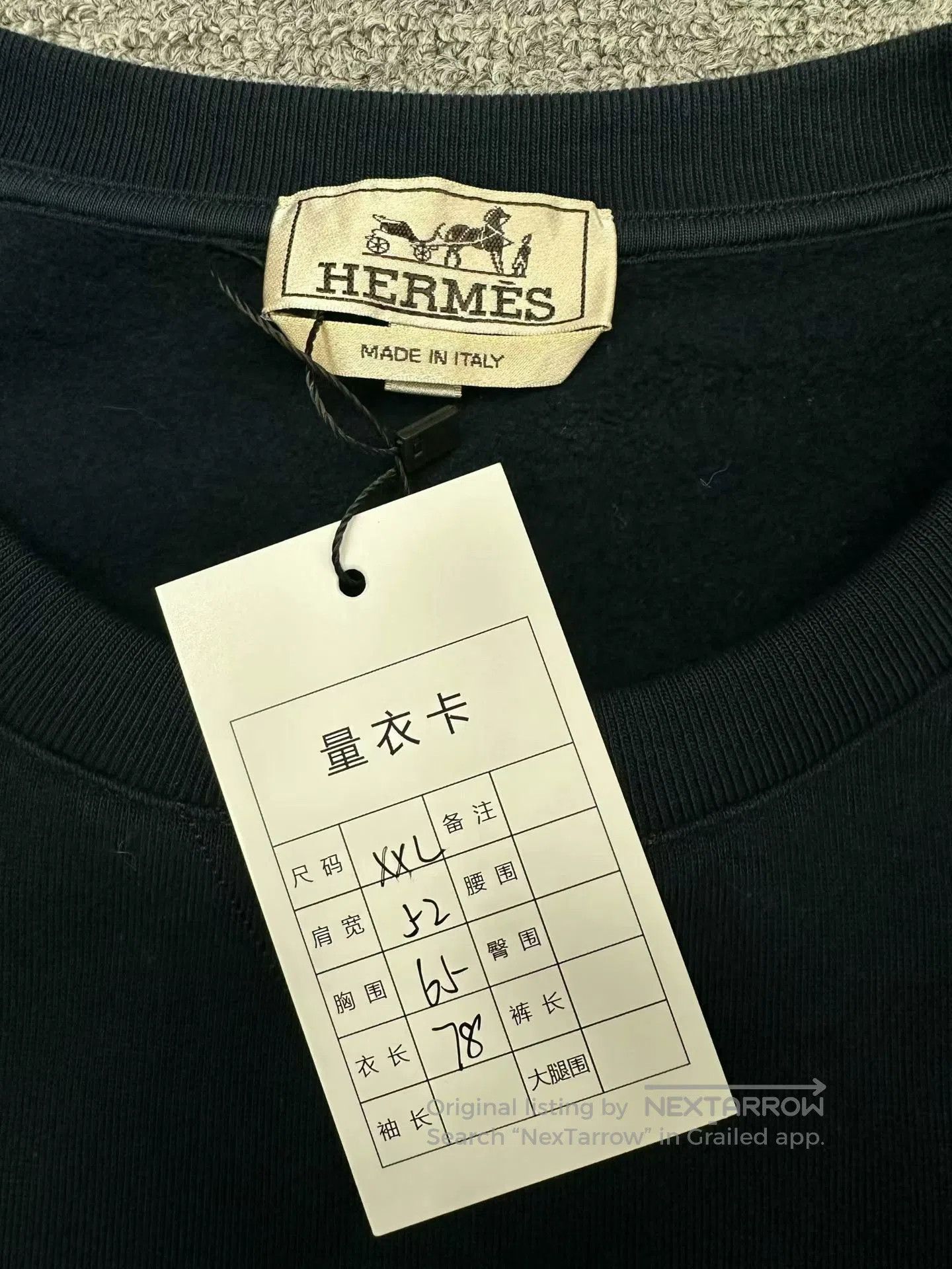 Hermes hermes new patchwork sweatshirt in navy. Size US XXL / EU 58 / 5 - 3 Thumbnail