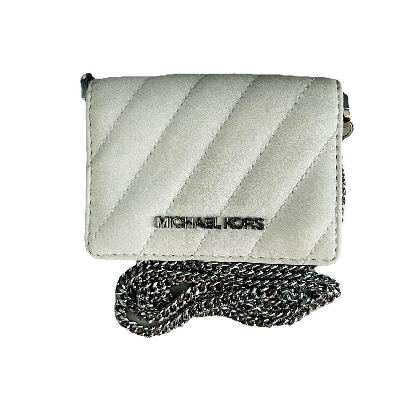 Michael Kors New Michael Kors Mini Purse White Leather Quilted Crossbody Size ONE SIZE - 8 Thumbnail