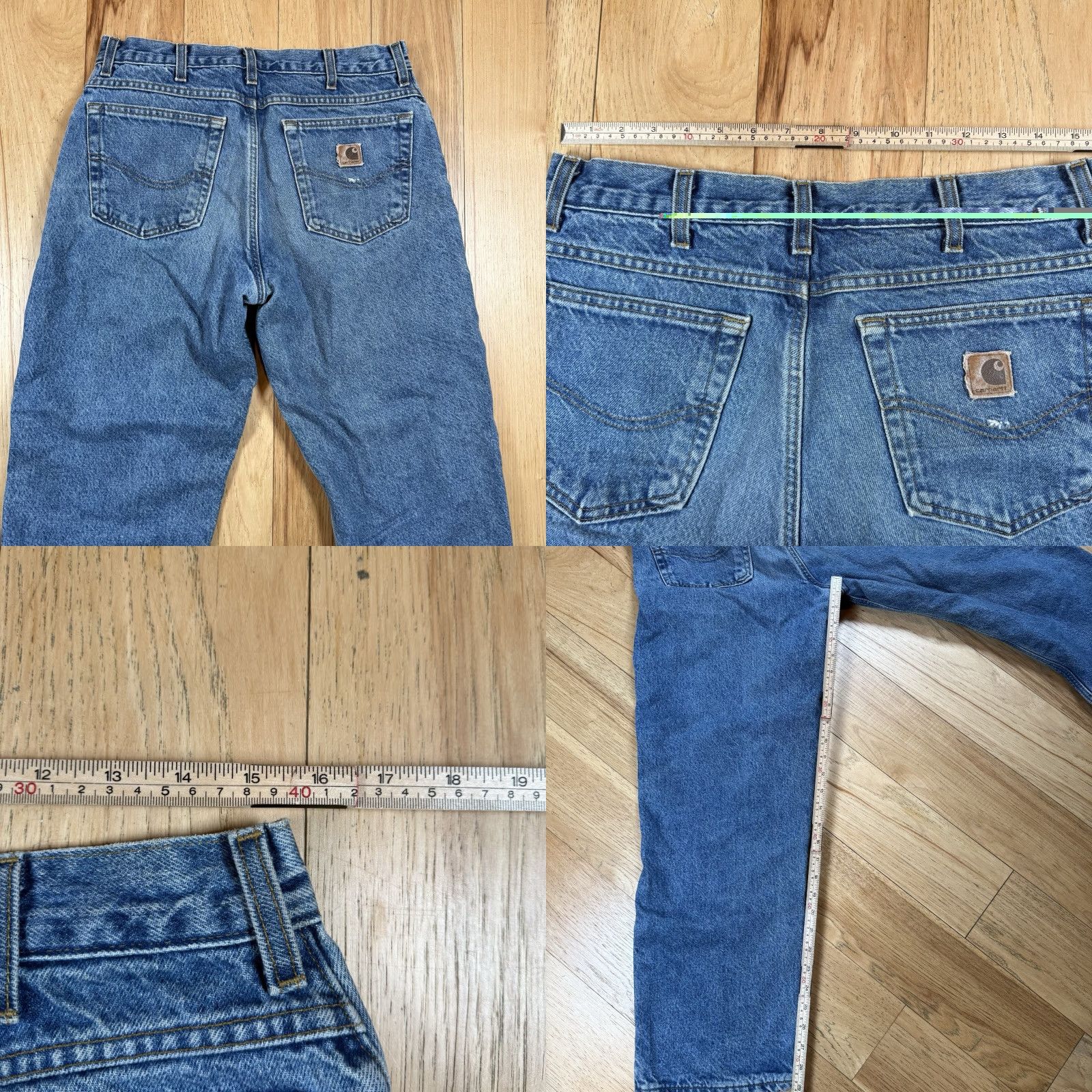 Carhartt VINTAGE Carhartt Jeans Denim Workwear Straight Lined Blue 32 34 Inseam Men Mens 32x34 Quilted Blue Jeans Size US 32 / EU 48 - 8 Thumbnail