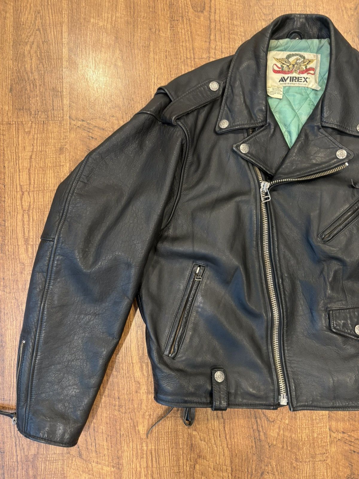Avirex Vintage Avirex Leather Jacket Mens XL Pocket Motorcycle Size US XL / EU 56 / 4 - 4 Thumbnail