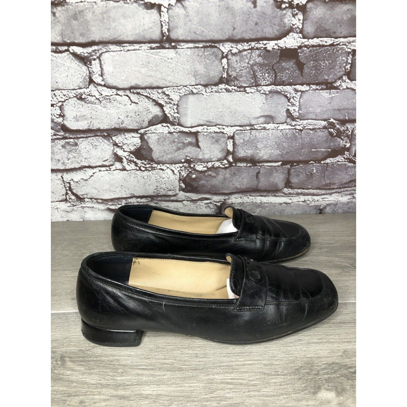 Salvatore Ferragamo Salvatore Ferragamo Black Leather Logo Slip On Loafer Shoes Size US 6 / IT 36 - 3 Thumbnail