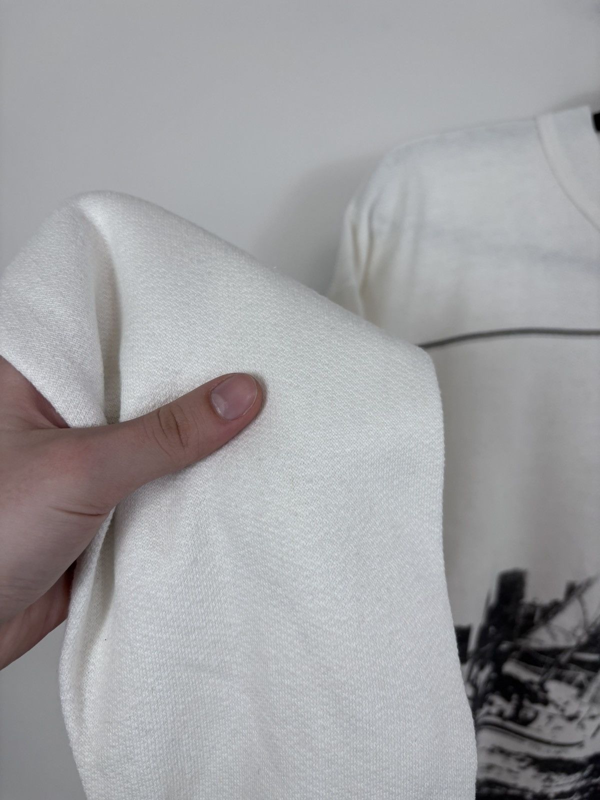 Trussardi Vintage Trussardi Men’s Big City Print Logo White Sweatshirt Size US L / EU 52-54 / 3 - 10 Thumbnail