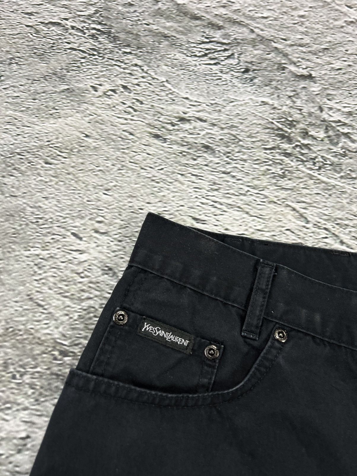 Yves Saint Laurent Yves Saint Laurent vintage black YSL logo chino pants Size US 38 / EU 54 - 5 Thumbnail