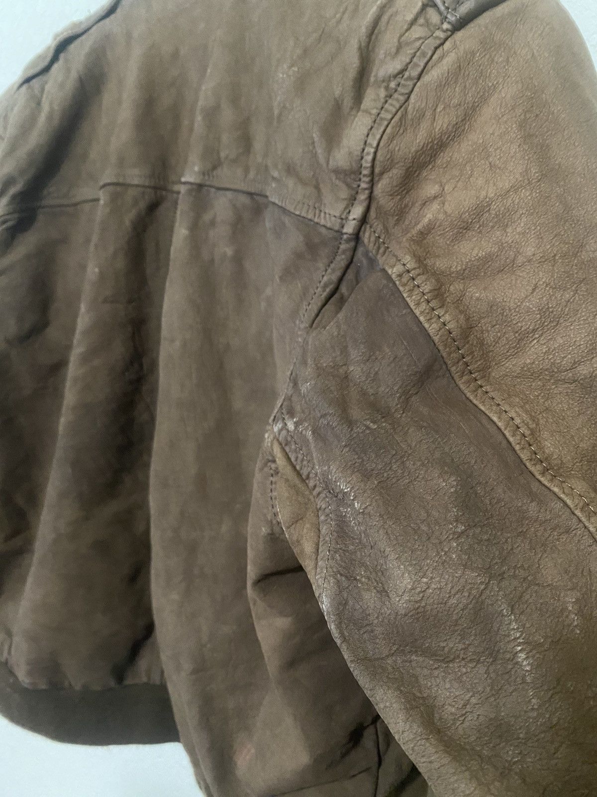 Vintage Hill & Archer Bomber (brown/very worn/heavy coat) Size US XXS / EU 40 - 9 Thumbnail
