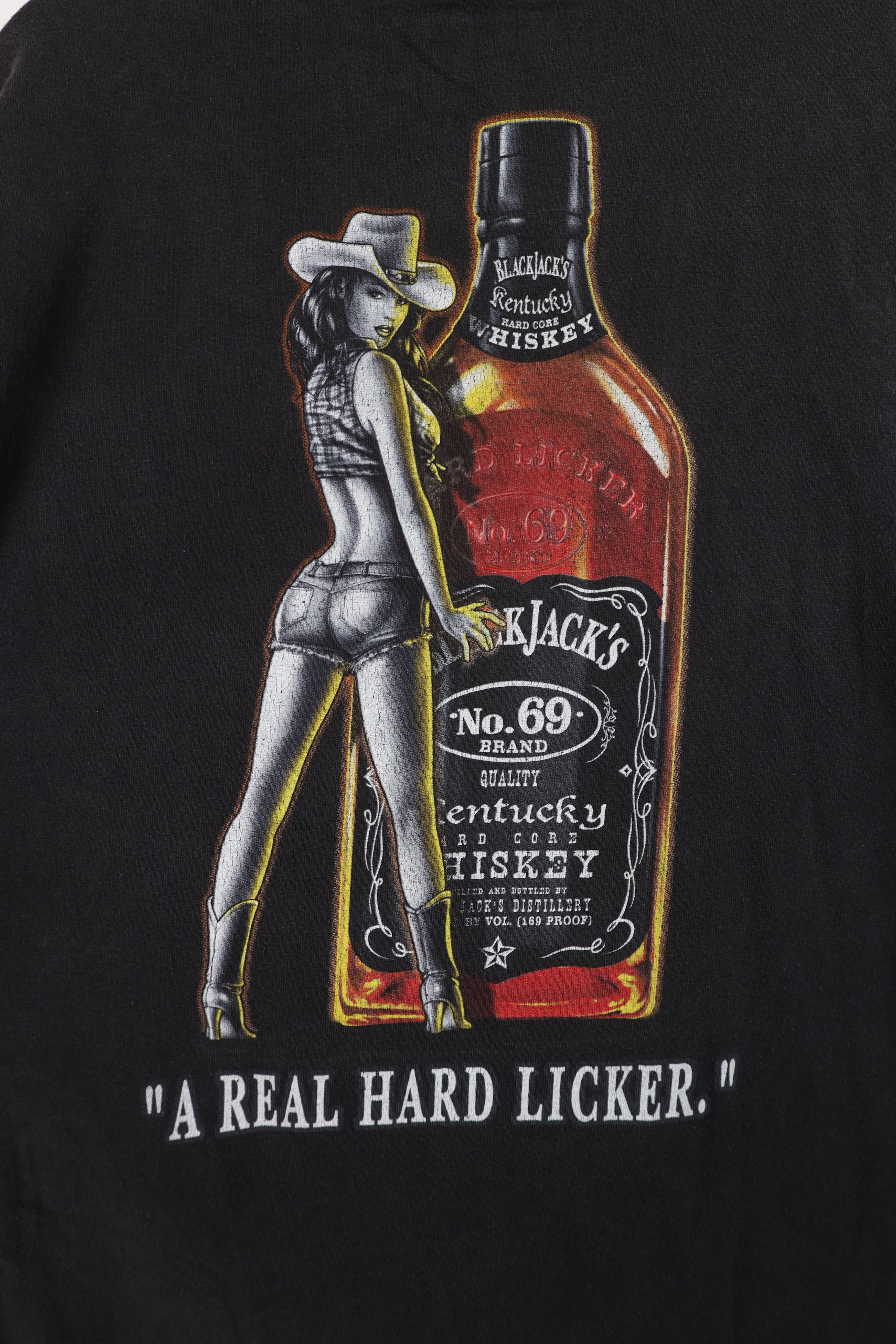 Vintage Vintage Y2K Streetwear Jacks 69 Whiskey Pinup Girl T-Shirt Size US XXL / EU 58 / 5 - 10 Thumbnail