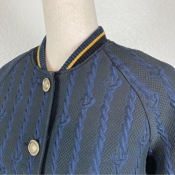 3.1 Phillip Lim 3.1 Phillip Lim Brocade cable print Varsity Bomber blue Size XS / US 0-2 / IT 36-38 - 12 Thumbnail