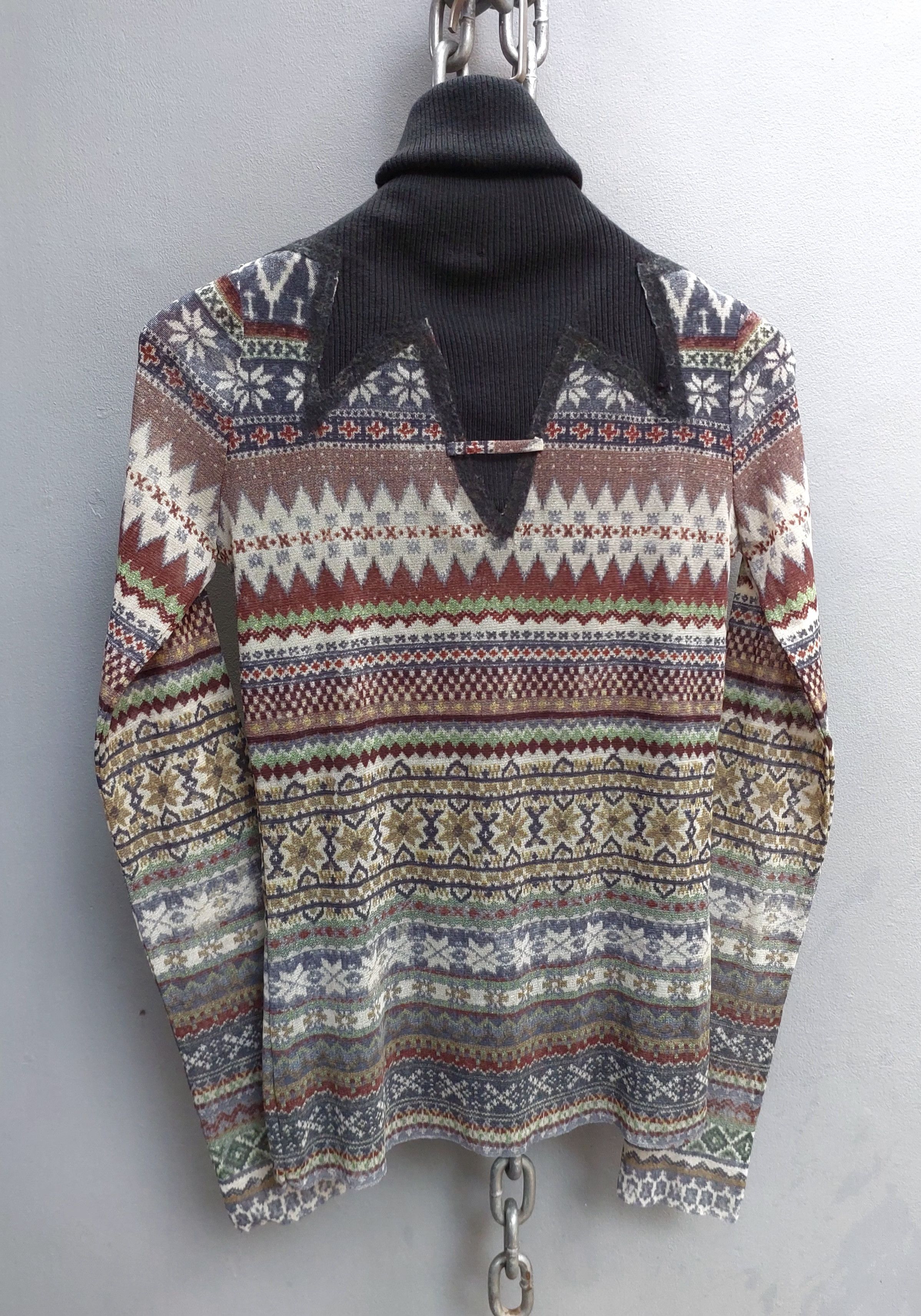 Jean Paul Gaultier Jean Paul Gaultier Tribal Print Mesh Long Sleeve Top Size XL / US 12-14 / IT 48-50 - 5 Thumbnail