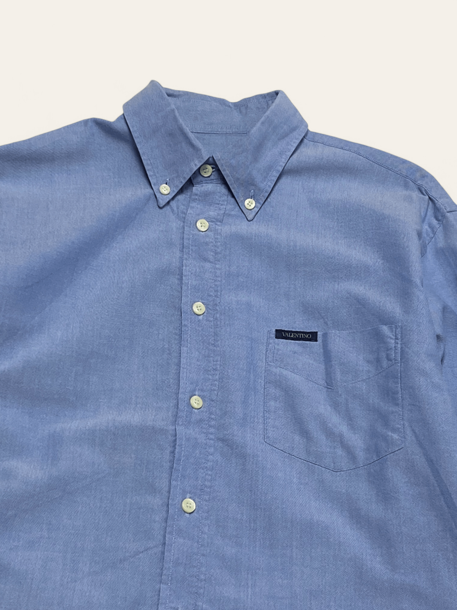 Valentino Vintage VALENTINO Basic Blanc Blue Button Up Shirt Size US S / EU 44-46 / 1 - 2 Thumbnail