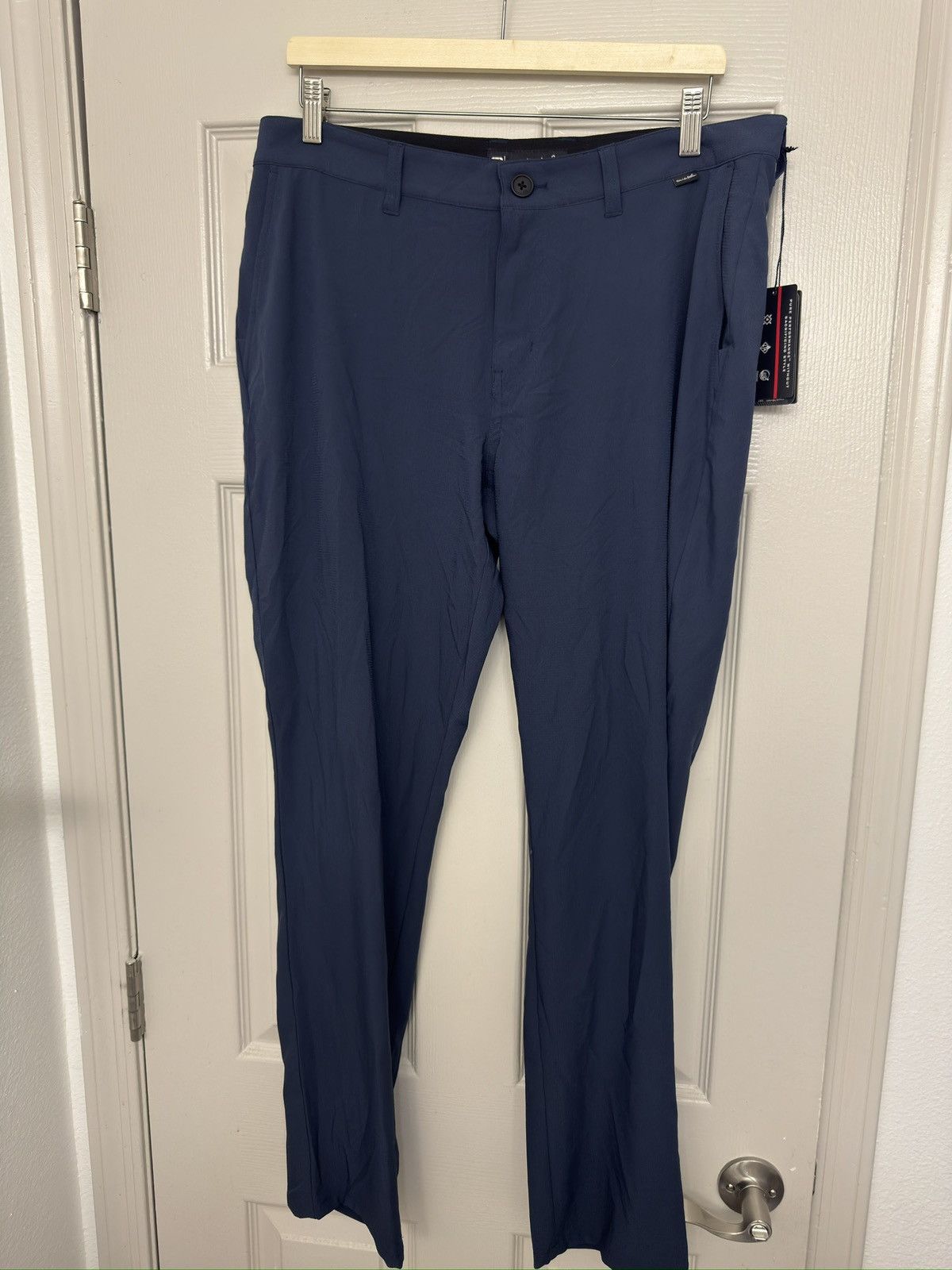 Mizzen+Main MIZZEN+MAIN Men's Navy Helmsman Slim 5-Pocket Pants 34x32 Size US 34 / EU 50 - 4 Thumbnail