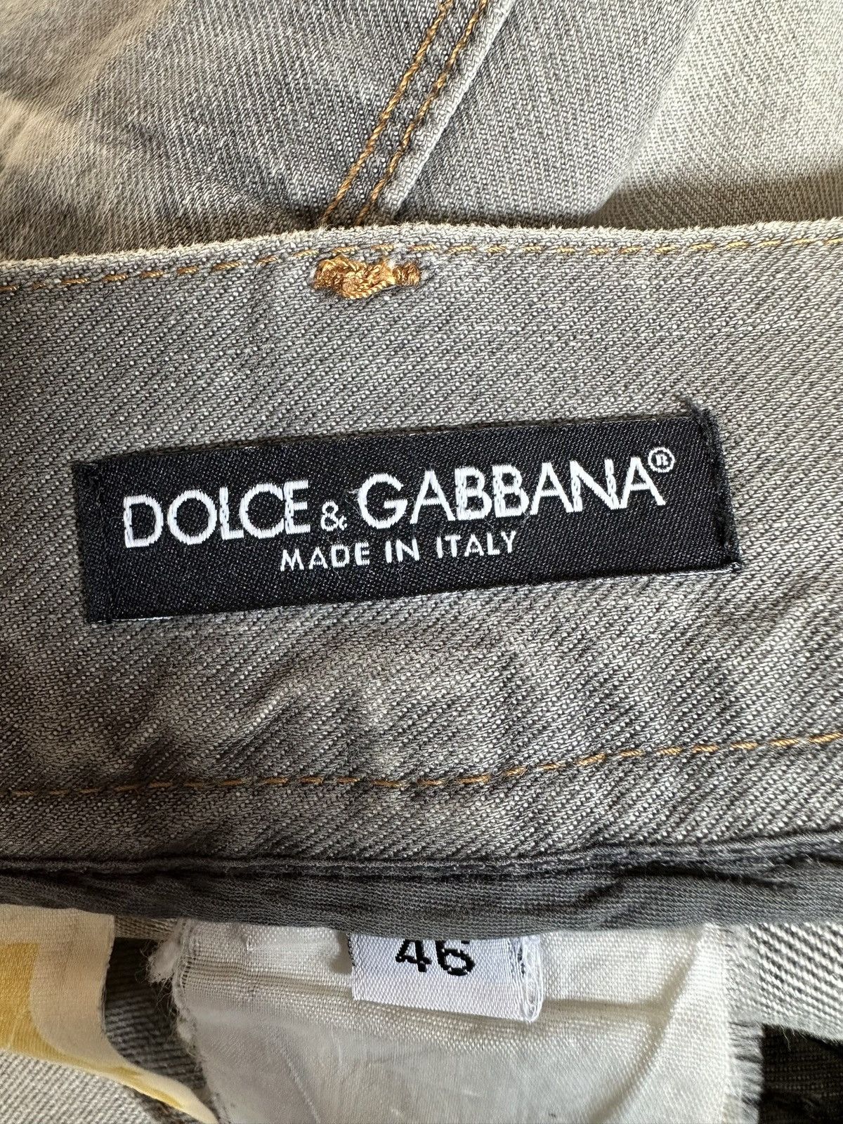 Dolce & Gabbana 00’s VTG Dolce & Gabbana 14 Gold distressed grey dirty jeans Size US 32 / EU 48 - 20 Thumbnail