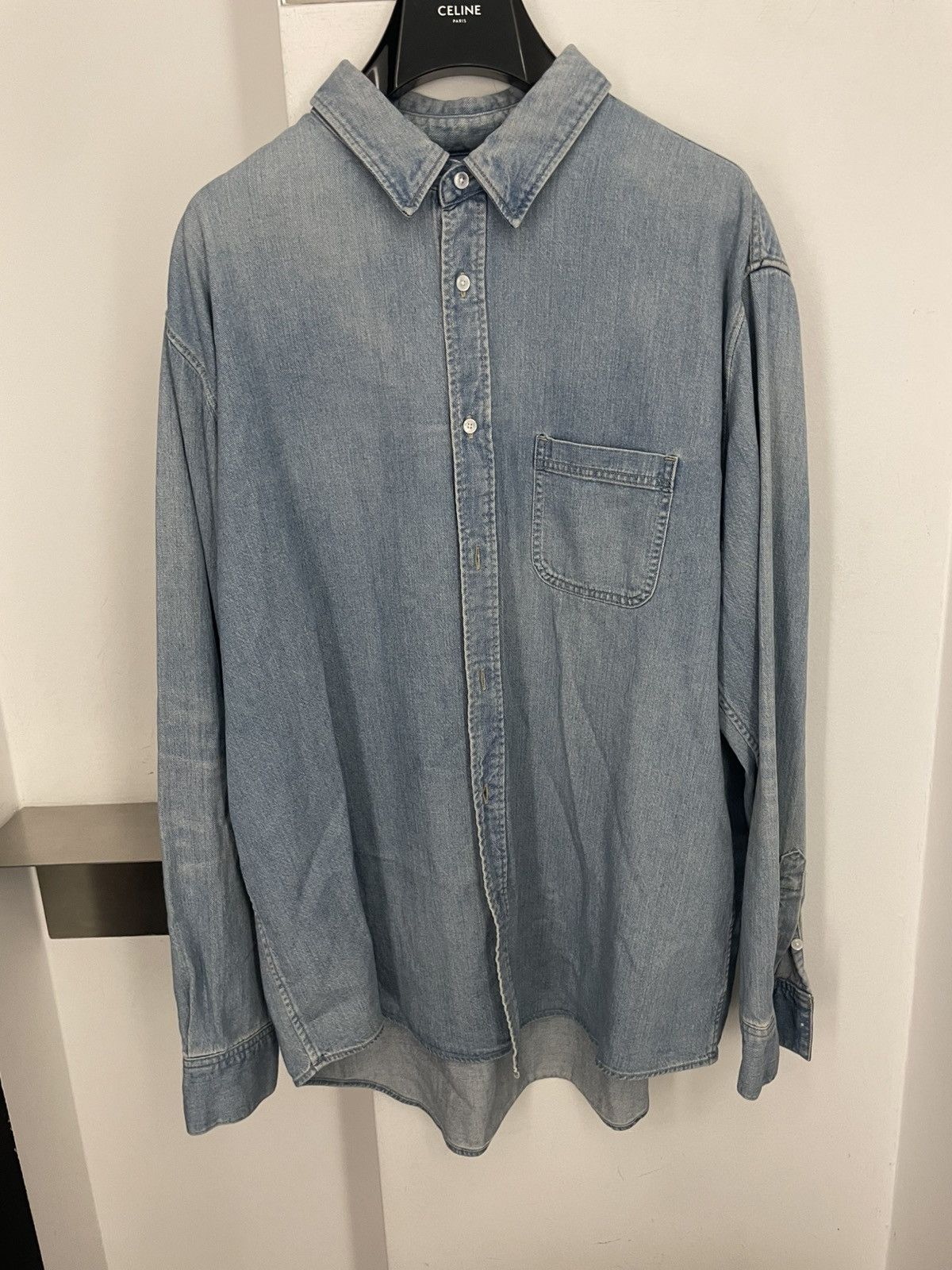 Celine Oversized denim shirt Size US XXL / EU 58 / 5 - 1 Thumbnail