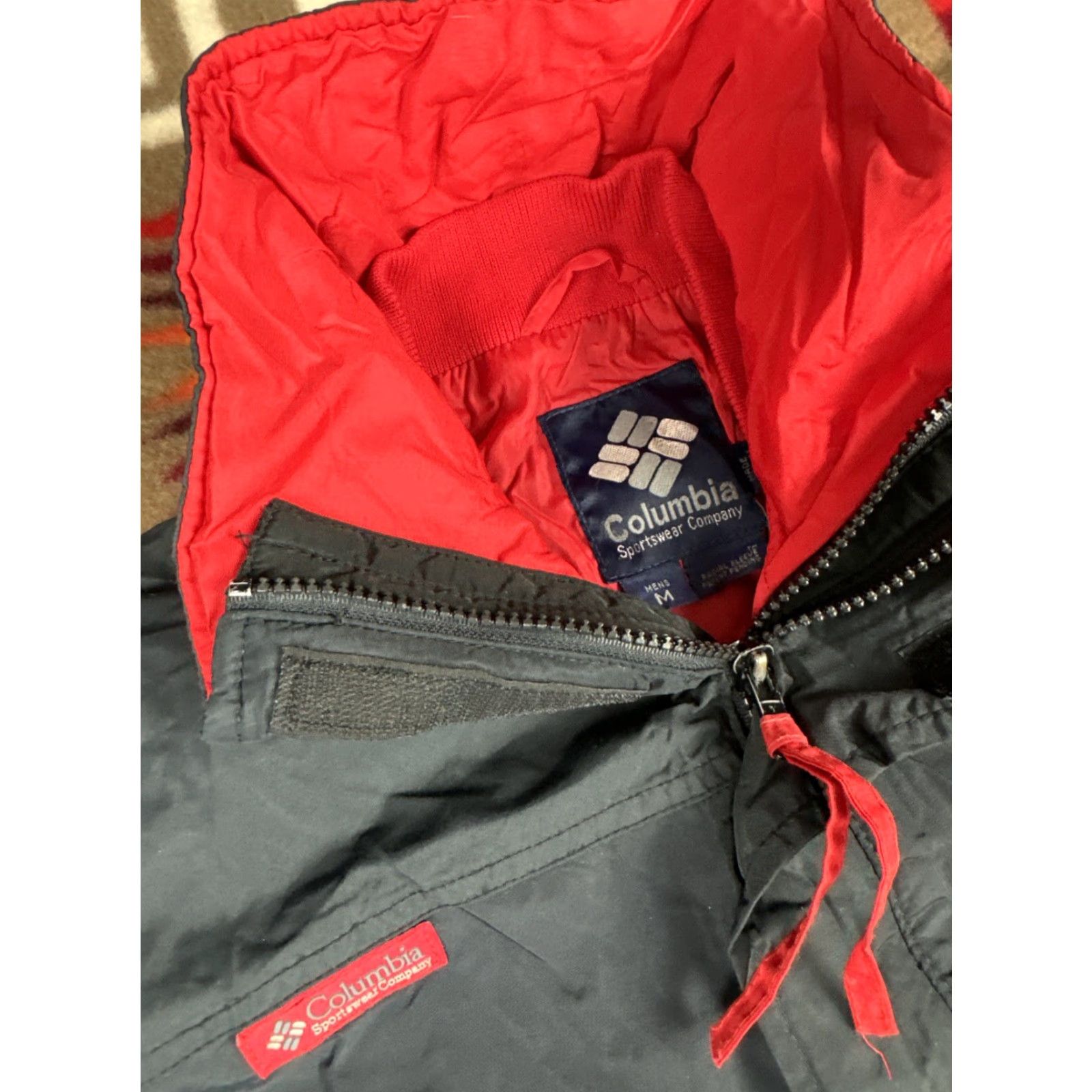 Vintage VINTAGE Columbia Sportswear Windbreaker Jacket Sz M Navy Blue Red Mens M Blue Windbreaker Size US M / EU 48-50 / 2 - 2 Thumbnail