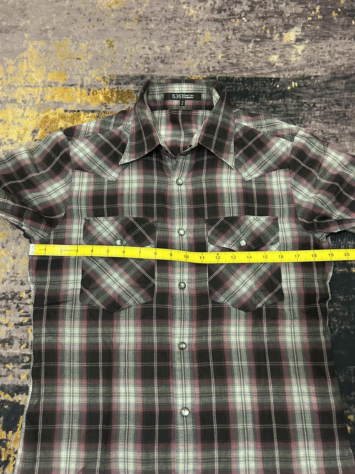 5351 POUR LES HOMMES 5351 Pour Les Hommes Stone Button Shirt Size US S / EU 44-46 / 1 - 12 Thumbnail