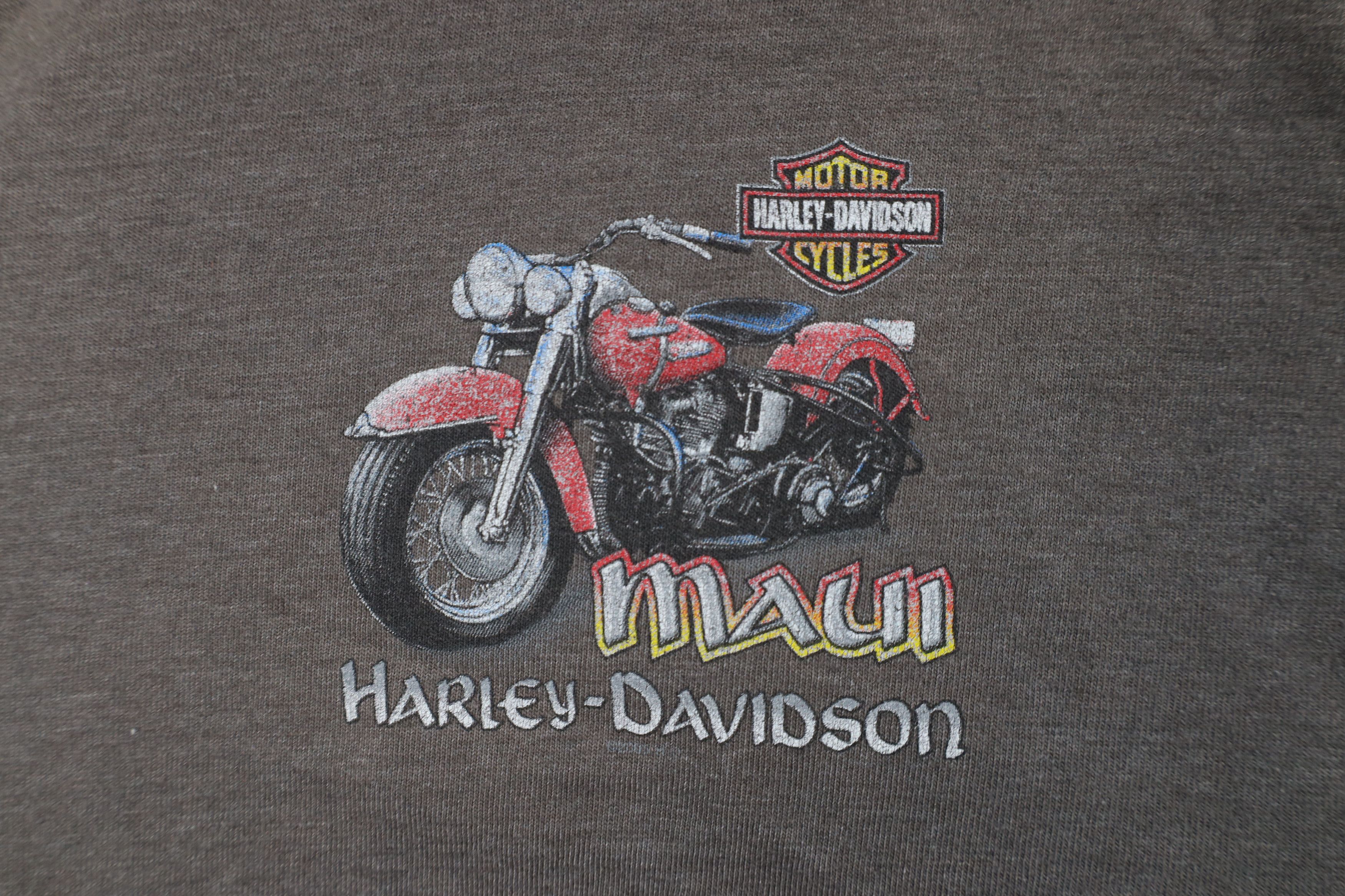 Harley Davidson × Vintage Vintage Y2K 2001 Harley Davidson Thin Soft Maui T-Shirt Size US L / EU 52-54 / 3 - 4 Thumbnail