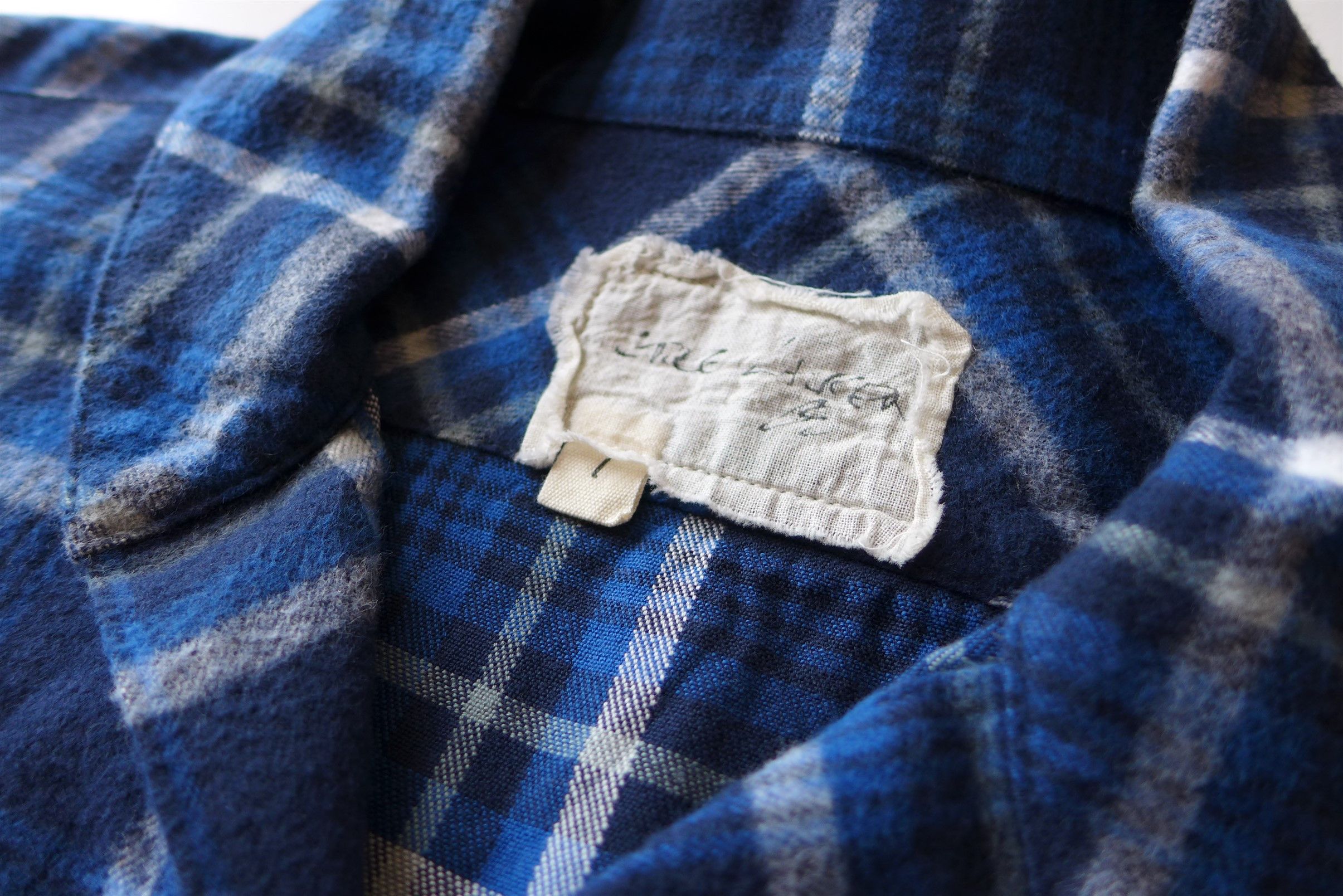 Greg Lauren Greg Lauren Oversized Shawl Collar Jacket - Blue Plaid Size US S / EU 44-46 / 1 - 7 Thumbnail