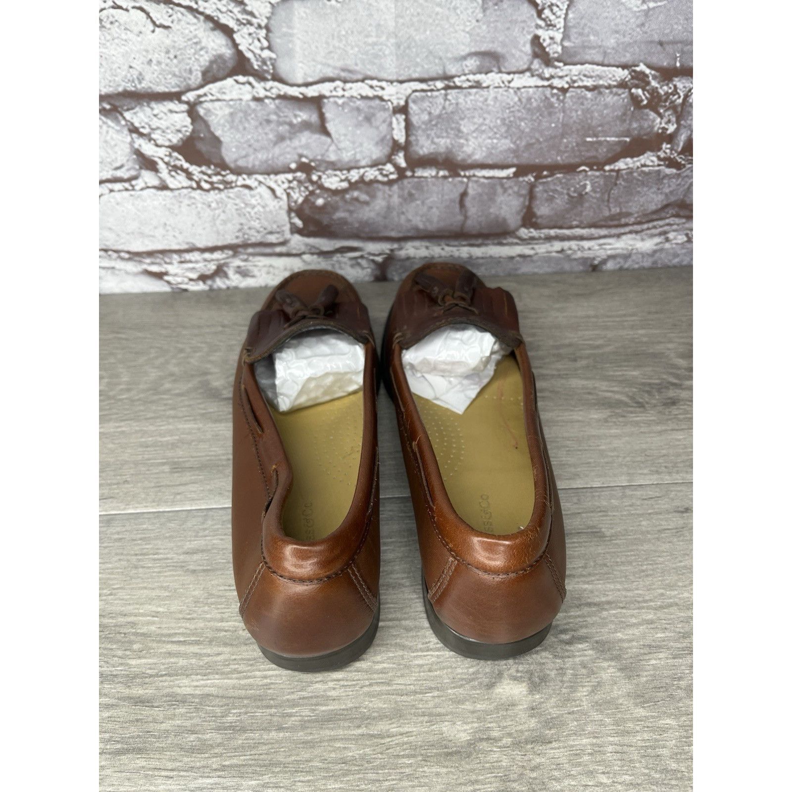 Bass GH BASS Jackie Brown Leather Kiltie Tasseled Slip-On Loafers Size US 7.5 / IT 37.5 - 6 Thumbnail