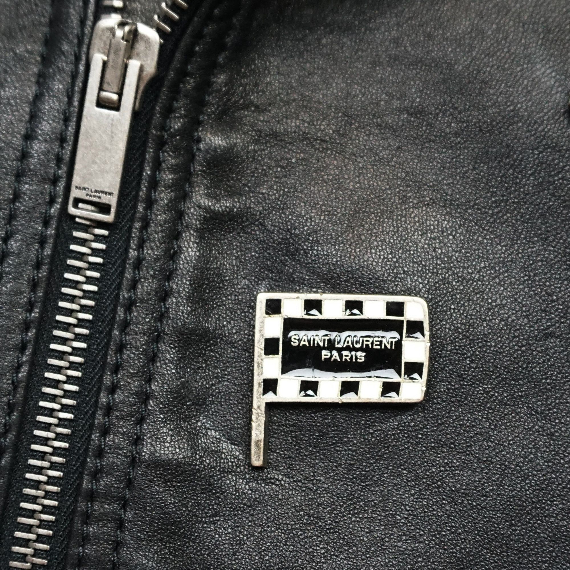 Saint Laurent Paris Saint Laurent Paris Leather Jacket With Metal Studs And Pins Size US M / EU 48-50 / 2 - 4 Thumbnail