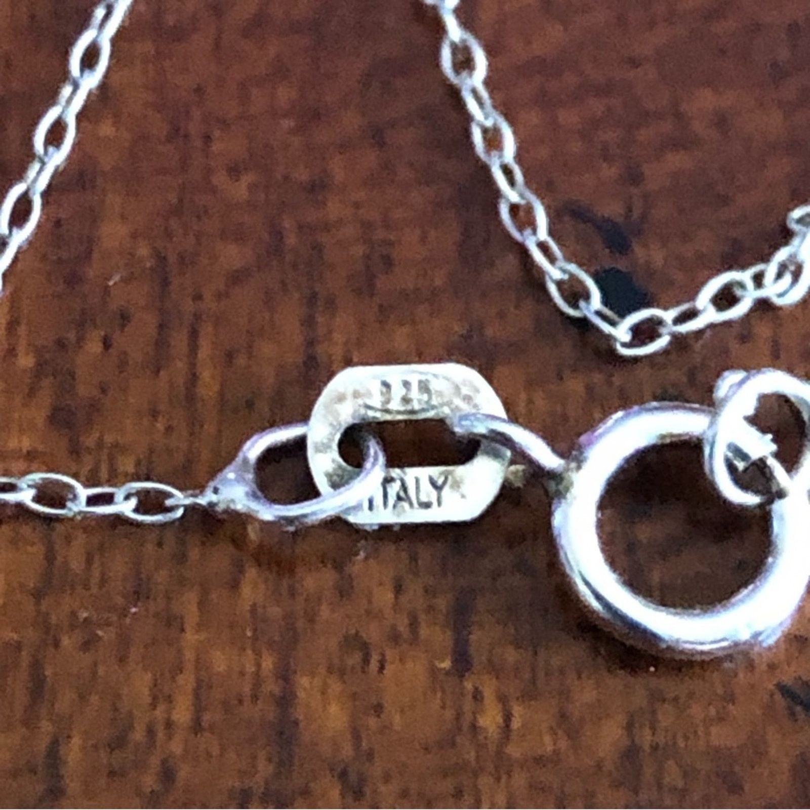 Jewelry Italy 925 sterling silver crystal covered heart necklace Size ONE SIZE - 11 Thumbnail