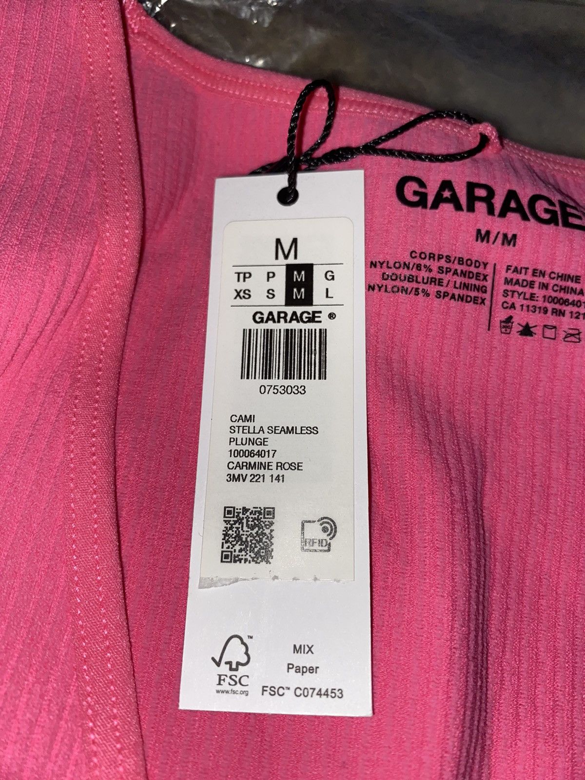 Garage Summer Seamless Deep Plunge Top Size M / US 6-8 / IT 42-44 - 3 Thumbnail