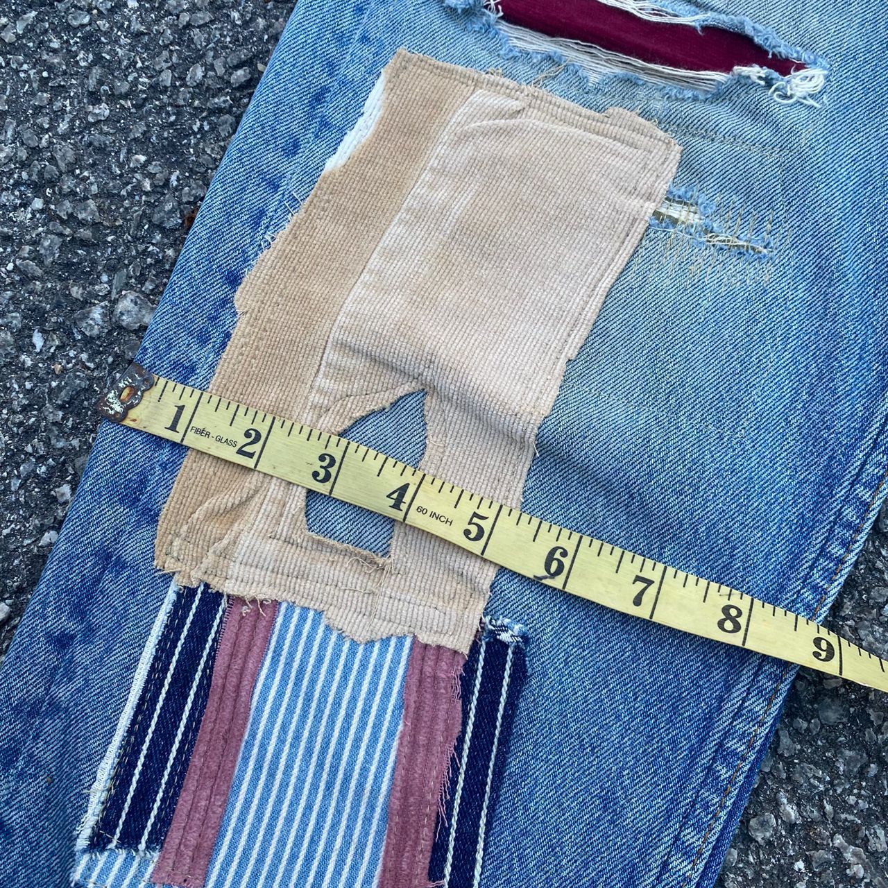 Levi's Vintage 80s Levis 501 Patchwork Denim #kurtcobain Style Size US 32 / EU 48 - 6 Thumbnail