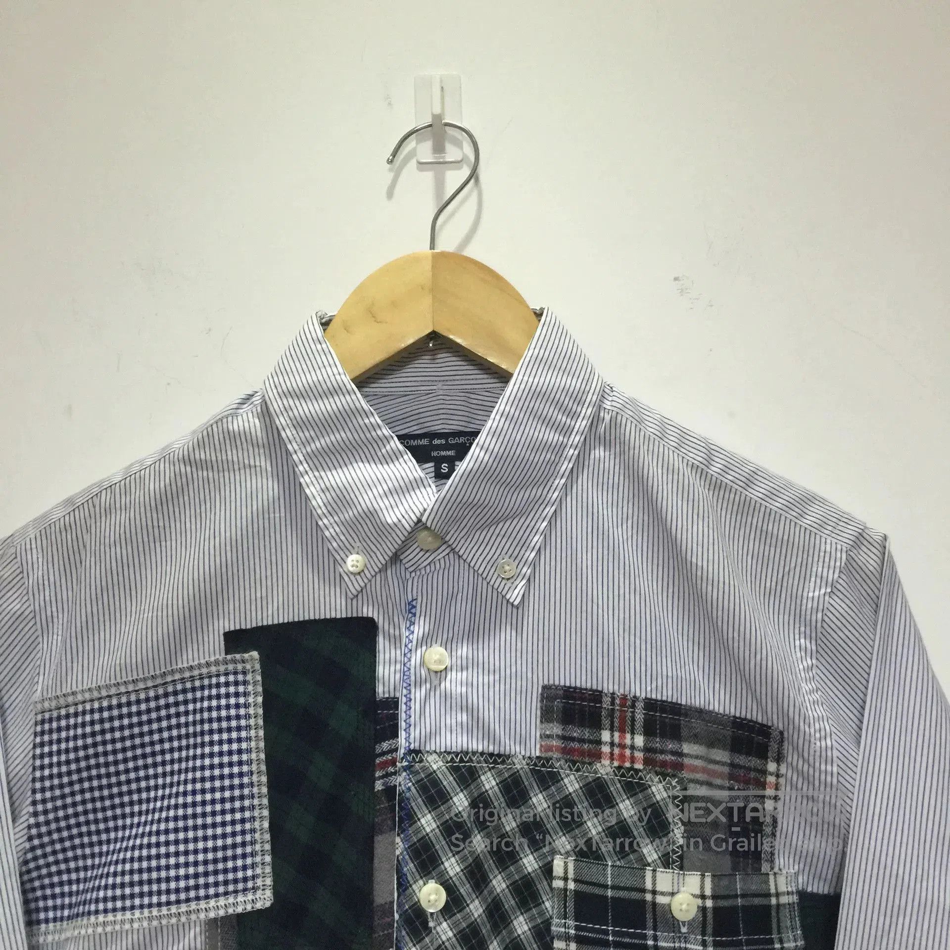 Comme des Garcons Homme Plus Comme des Garçons Patchwork Stripe Shirt. Size US S / EU 44-46 / 1 - 2 Thumbnail
