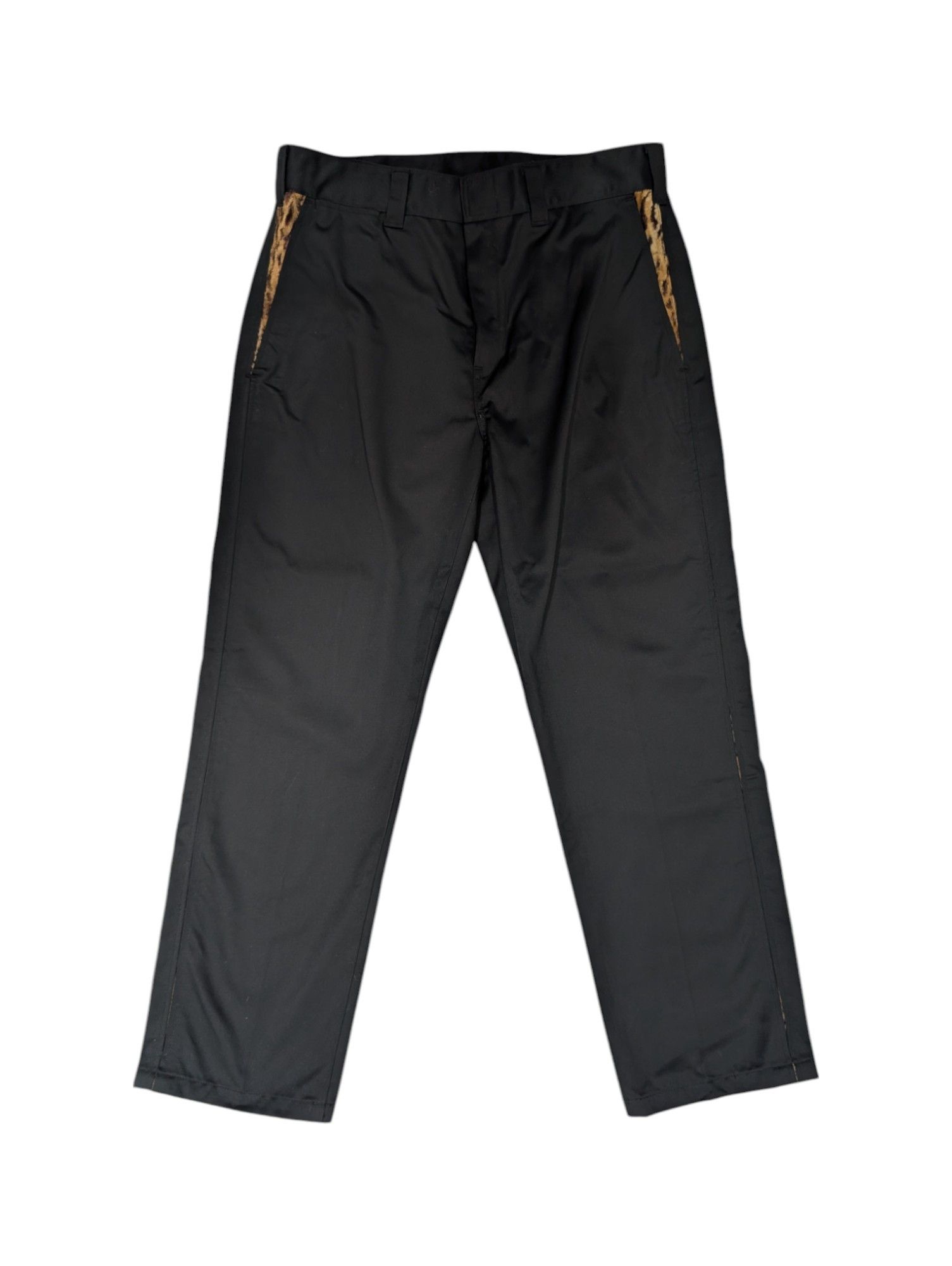 Neighborhood Black Chino With Animal Print Furry Trimming Details Size US 36 / EU 52 - 1 Thumbnail