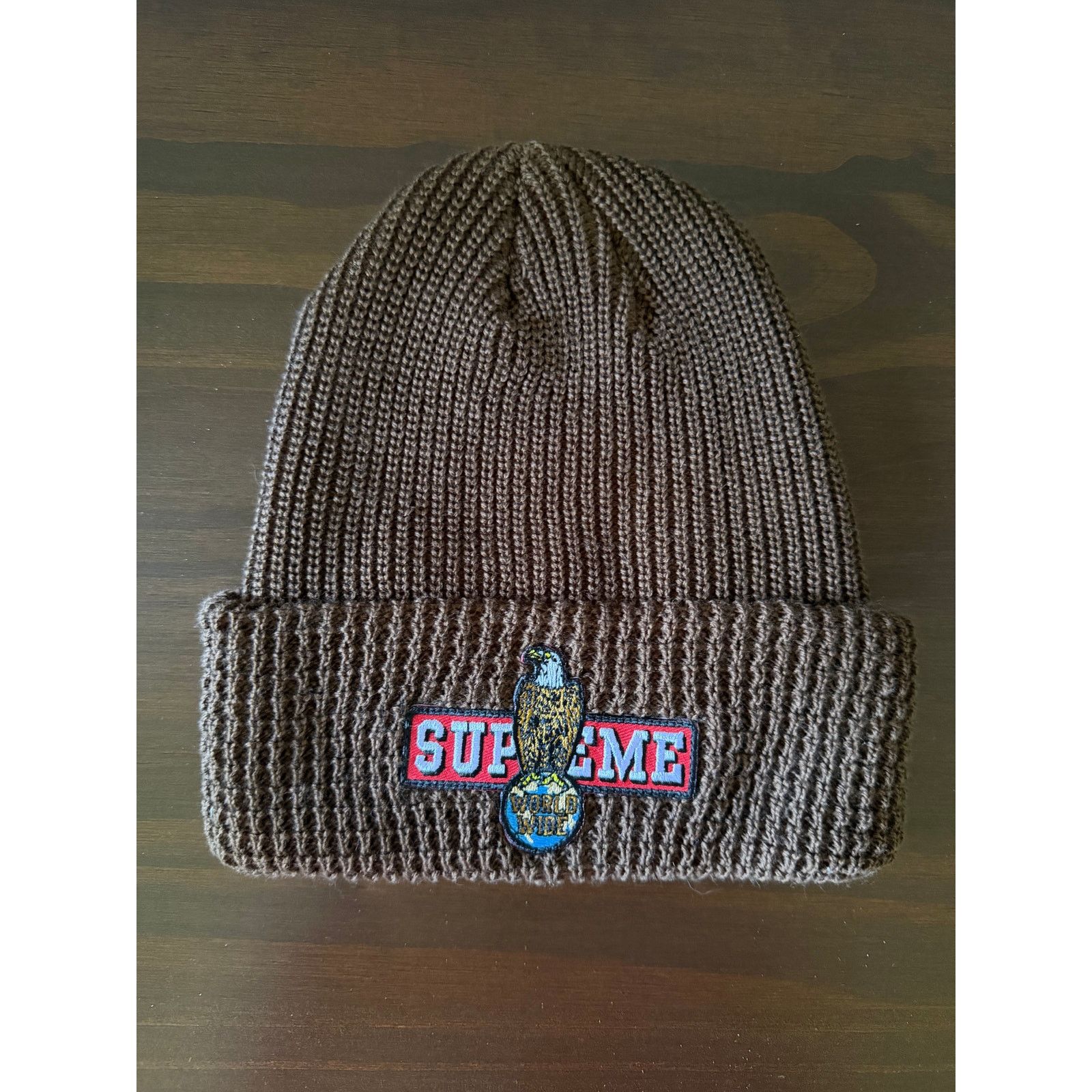 Pre-owned Supreme Eagle Beanie In Brown