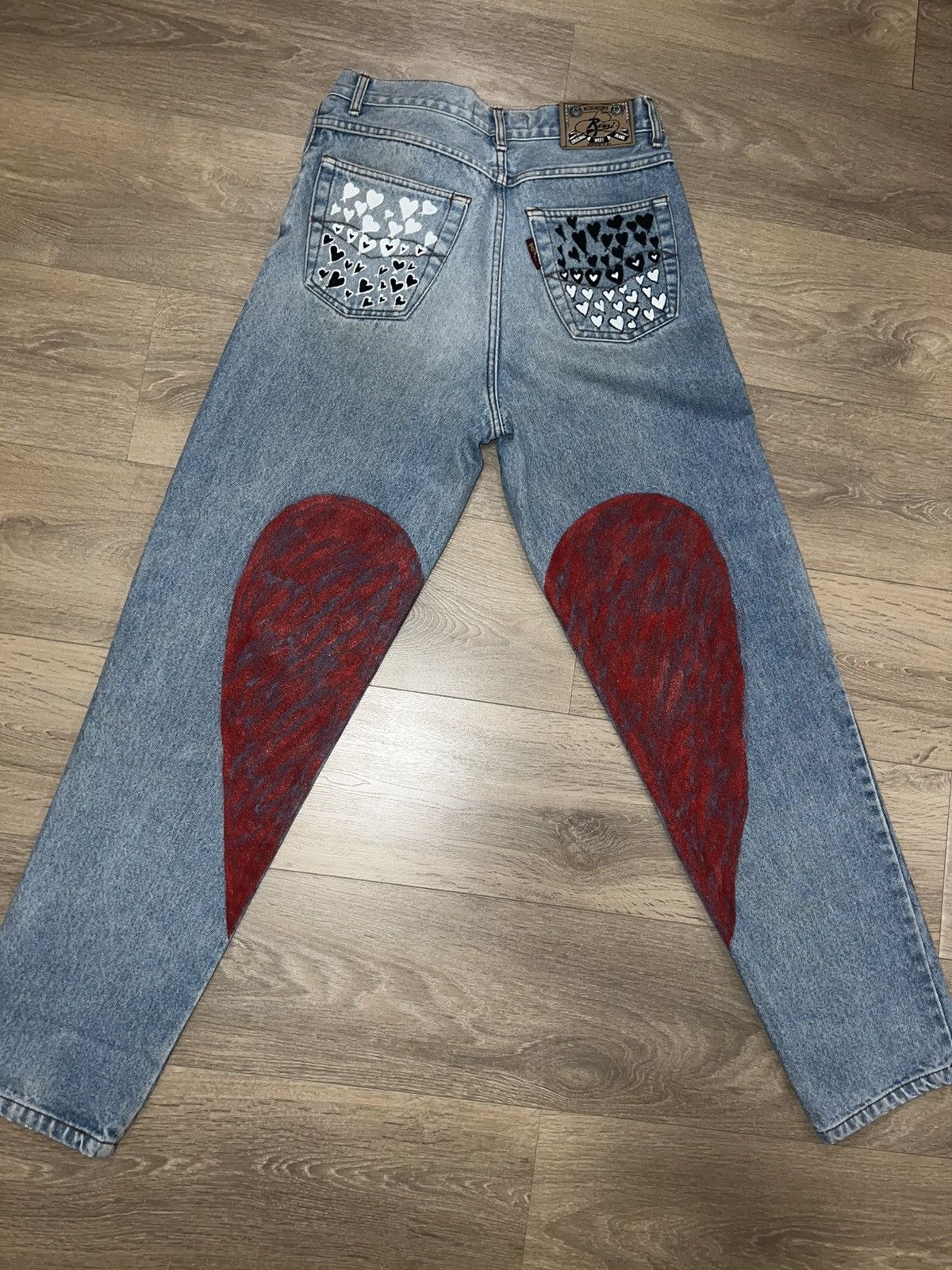 Other Hand-Painted Custom Jeans | ADELAINE Size 25" / US 0 / IT 36 - 5 Thumbnail