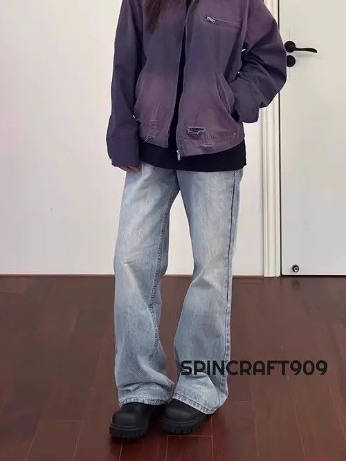VIBE Blue Stacked Flare Denim Jeans Size US 32 / EU 48 - 7 Thumbnail