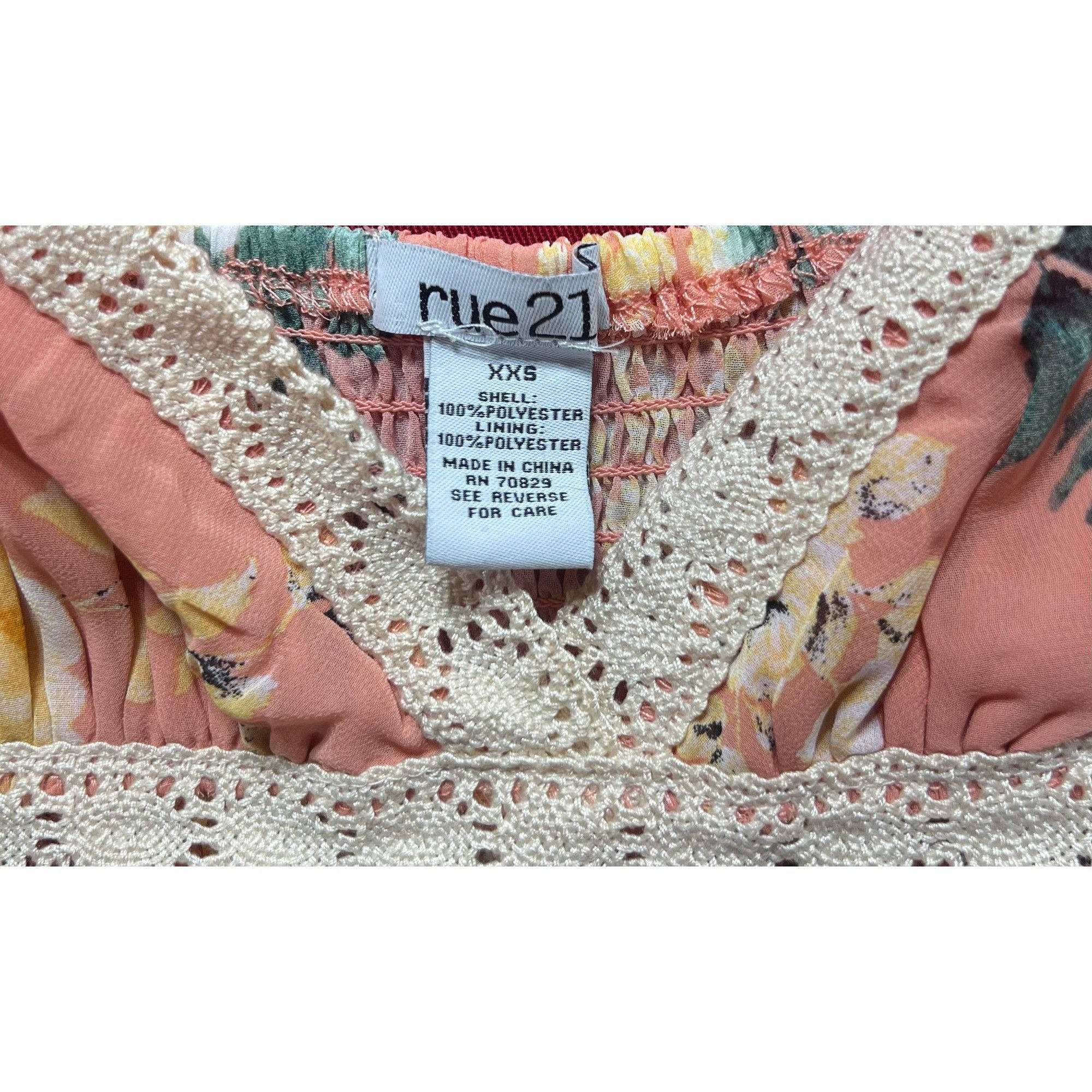 rue21 Rue 21 - Women's Sumer Sleeveless High Low Hem Ruffle Floral Size XXS / US 00 / IT 34 - 9 Thumbnail