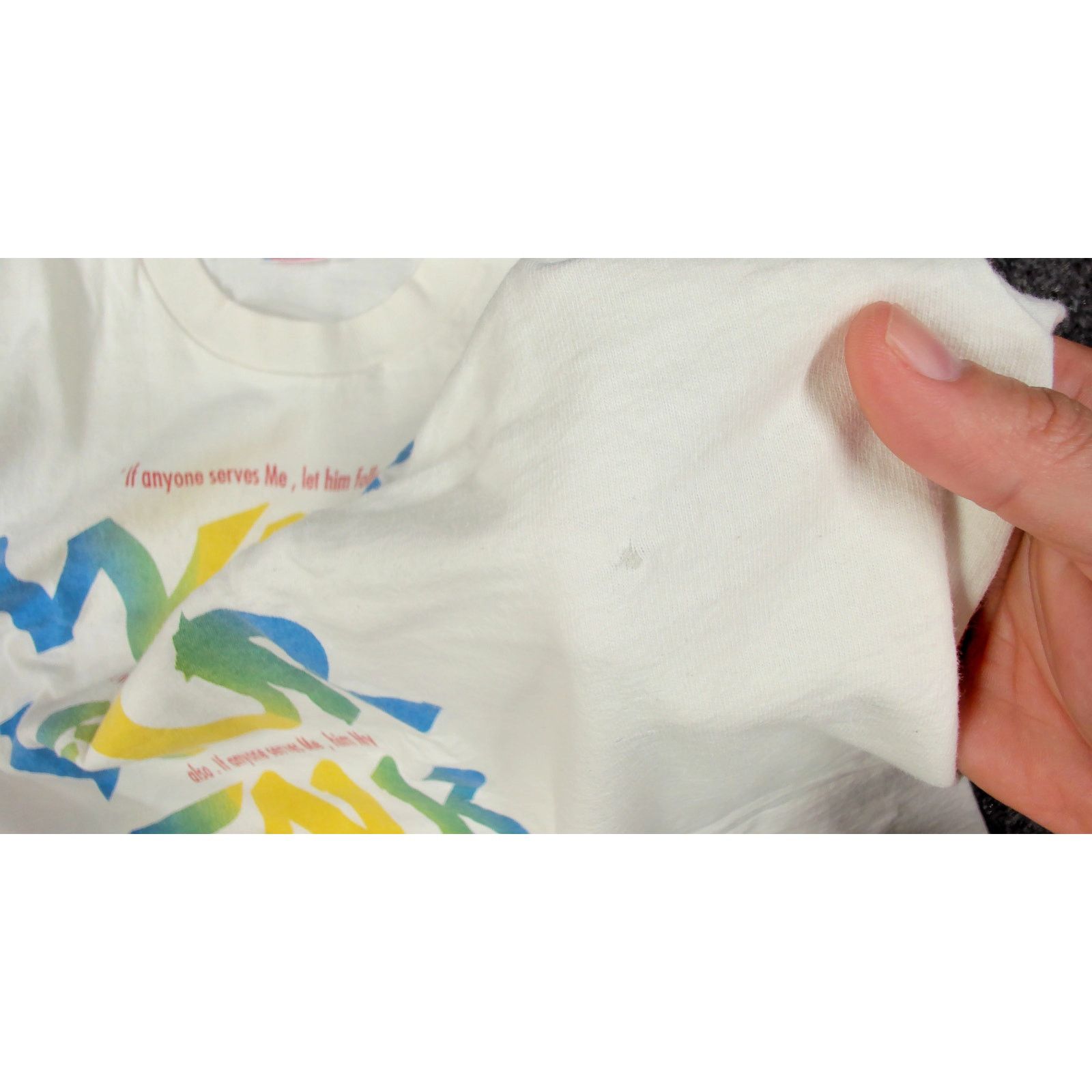 Fruit Of The Loom 90s Fruit Of The Loom "Walk Your Talk" Christian Graphic Tee Size US XL / EU 56 / 4 - 10 Thumbnail