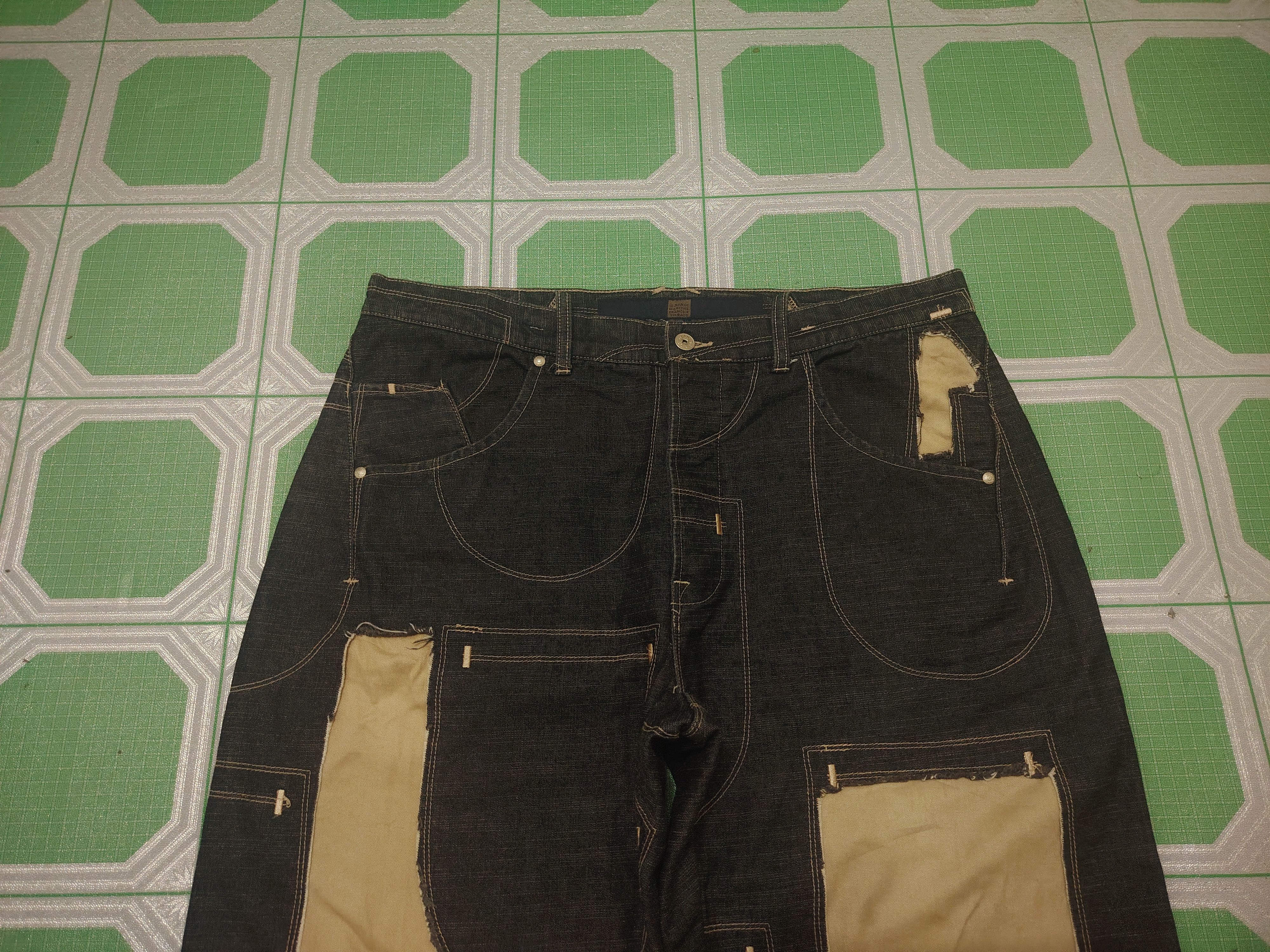 Who Decides War Rare!!! Marithe Francois Girbaud Patchwork Baggy Pants Jeans Size US 38 / EU 54 - 3 Thumbnail
