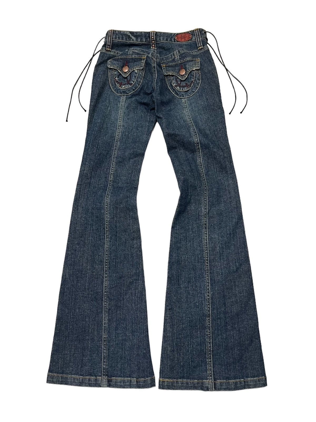 If Six Was Nine × Japanese Brand × Le Grande Bleu (L.G.B.) Blueways 6 pocket laces up flared denim pants Size US 26 / EU 42 - 2 Thumbnail