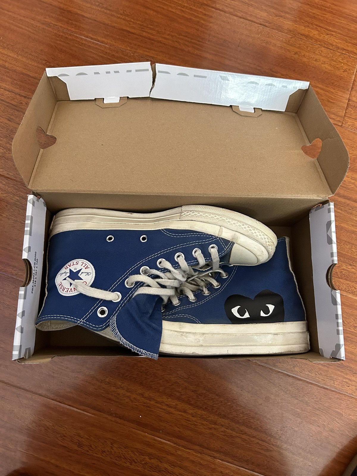 Comme des Garcons × Converse Blue CDG chuck converse Size US 7 / EU 40 - 4 Thumbnail