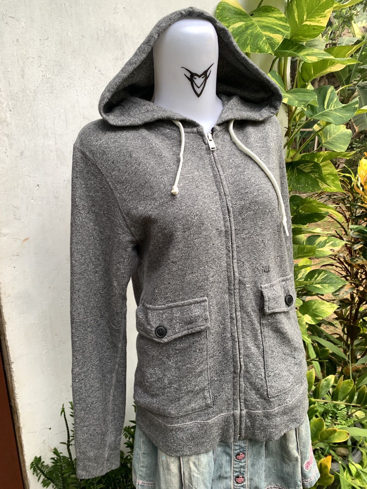 Jun Takahashi × Undercover × Uniqlo Uniqlo Undercover Grey Double Pocket Heavy Zip up Hoodie Size S / US 4 / IT 40 - 2 Thumbnail
