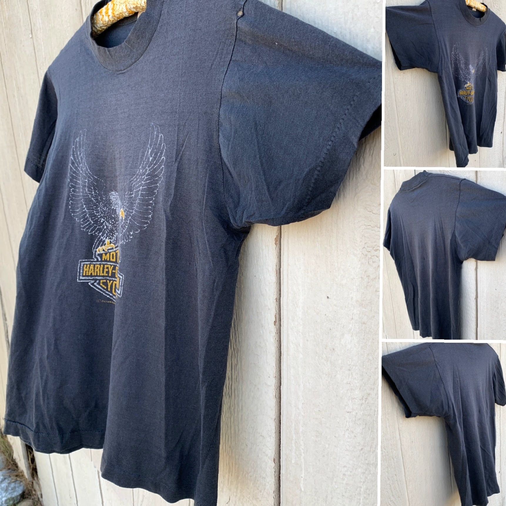 Harley Davidson VINTAGE Harley-Davidson T Shirt Small S Black 80s Single Stitch Mens Vintage 1980-1989 See Pics Size US S / EU 44-46 / 1 - 5 Thumbnail