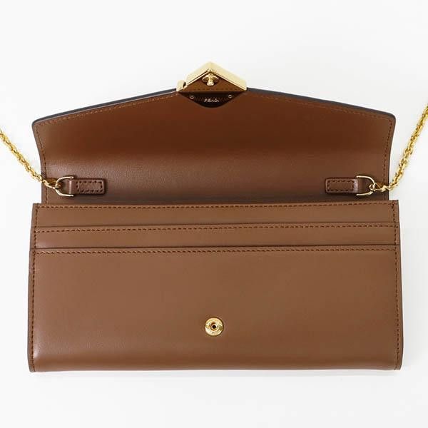 Fendi o1s1wg110925 Size: OS/ Ff Diamonds Continental With in Brown Size ONE SIZE - 5 Thumbnail