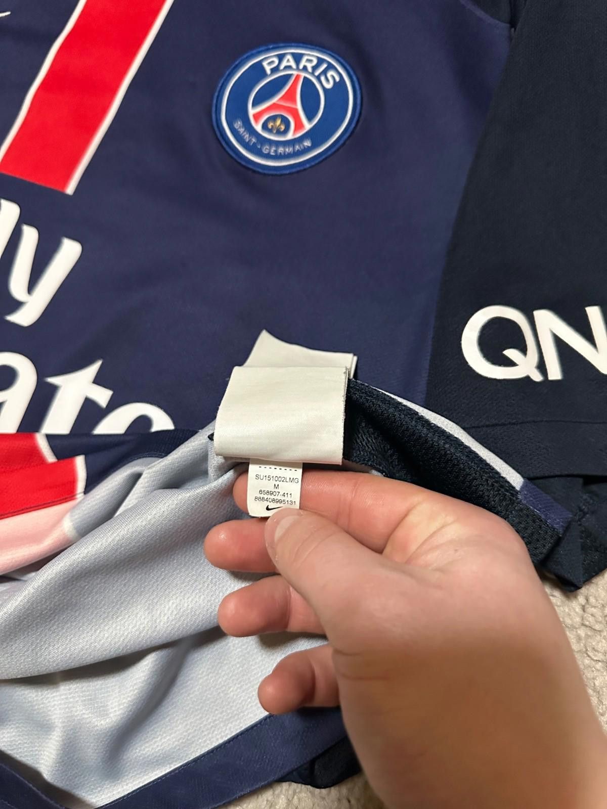 Nike PARIS SAINT GERMAIN 2015 FOOTBALL SHIRT SOCCER JERSEY NIKE Size US M / EU 48-50 / 2 - 7 Thumbnail
