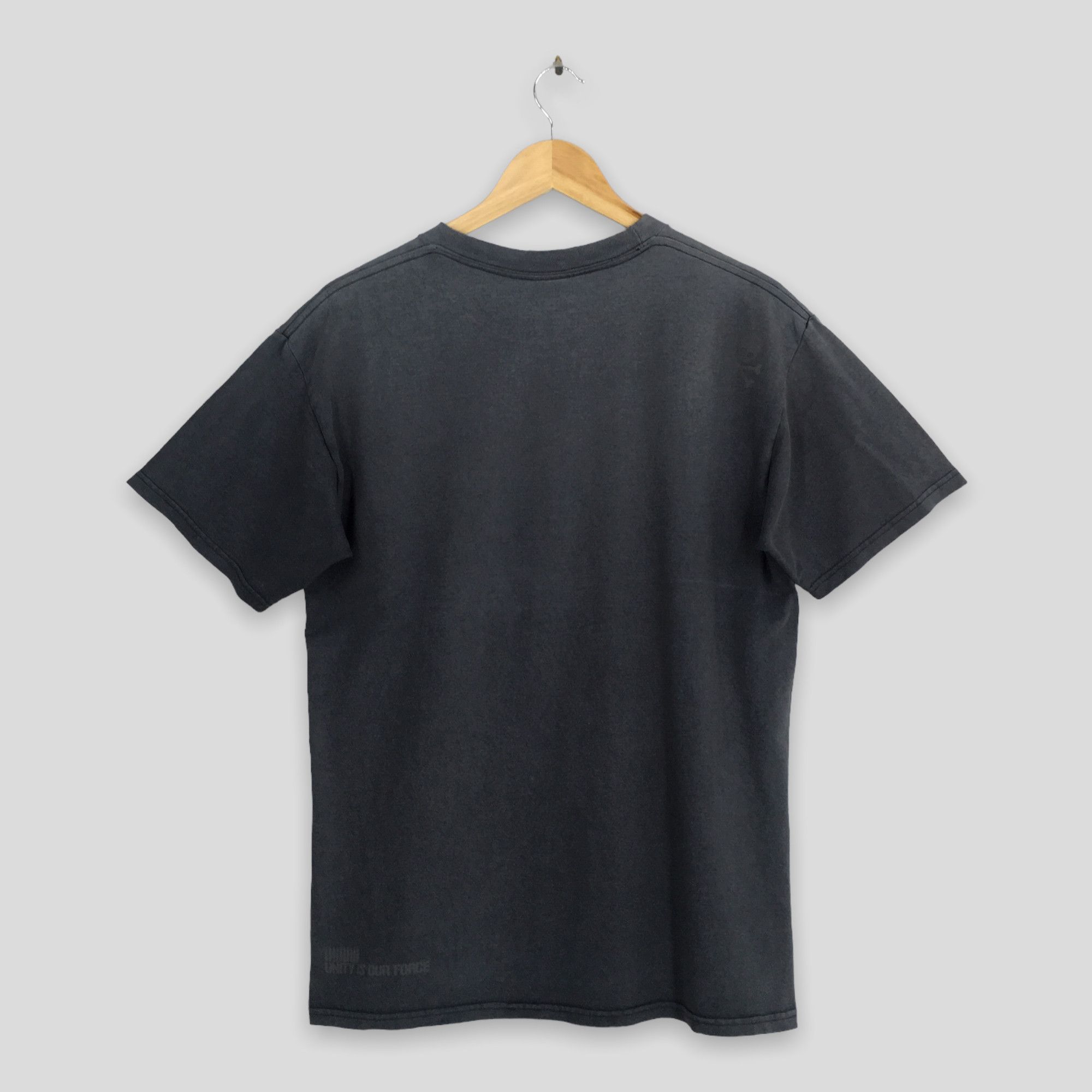 Stussy × Vintage Vintage 90's Stussy Unity Is Our Force Black T shirt Medium Size US M / EU 48-50 / 2 - 7 Thumbnail