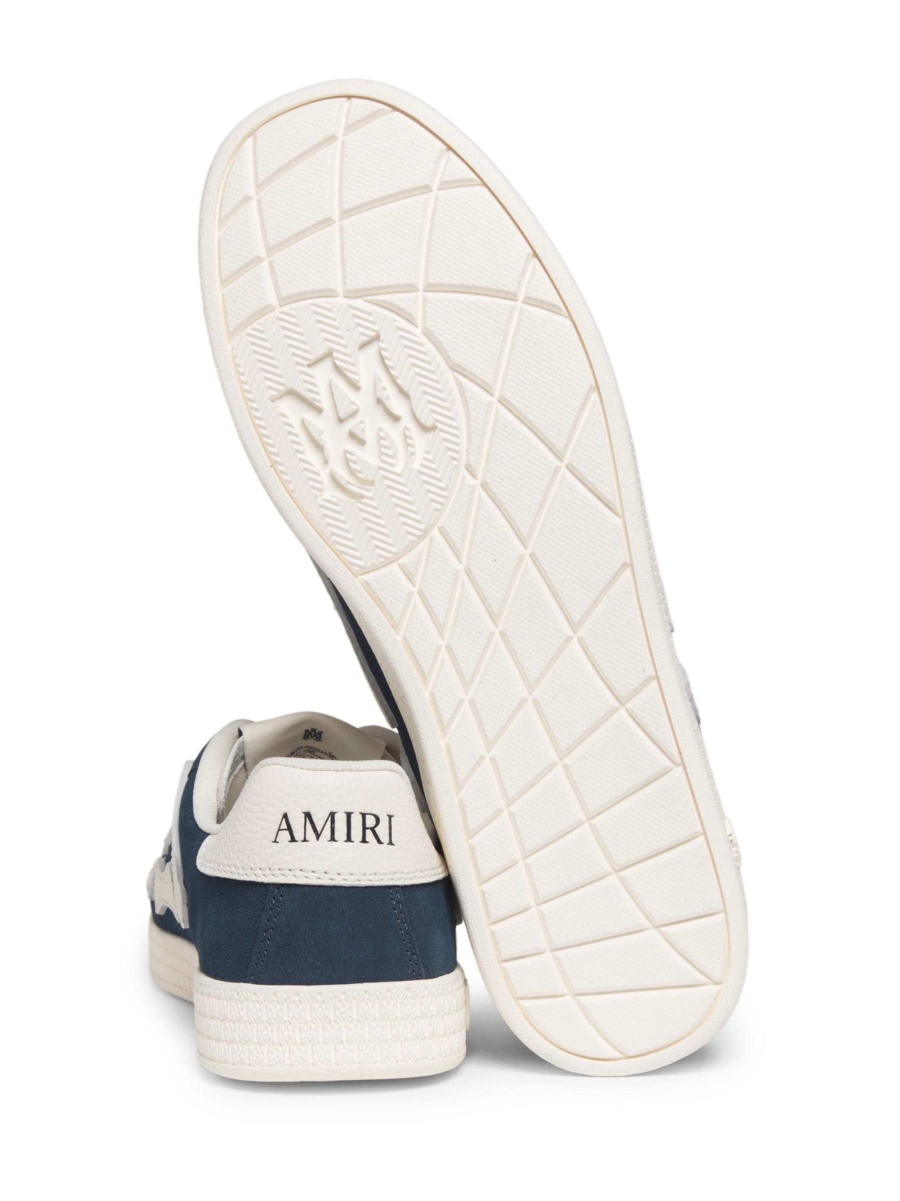 Amiri os11x1225 Pacific Bones Leather Sneakers in Blue/White Size US 11 / EU 44 - 6 Thumbnail