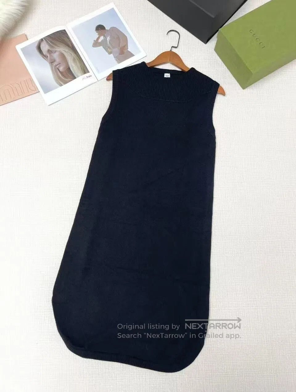 Hermes Hermès Cashmere Knit Vest Dress in Navy. Size S / US 4 / IT 40 - 2 Thumbnail