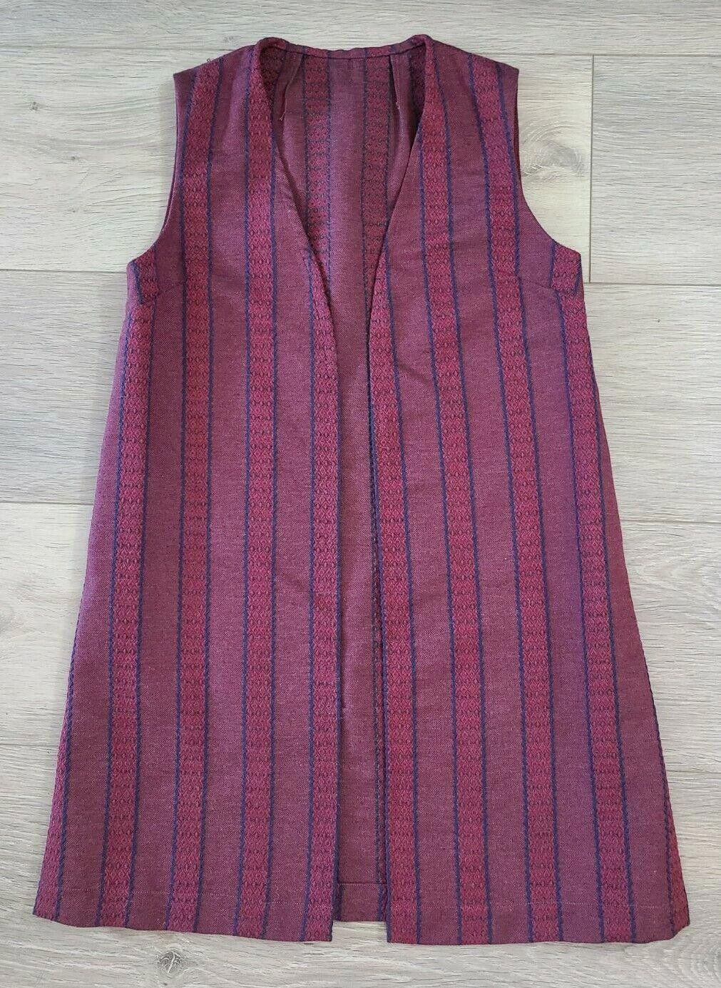 Designer Vintage 1960s Long Vest Hippie Blow Mod Retro Small Medium Size M / US 6-8 / IT 42-44 - 2 Thumbnail